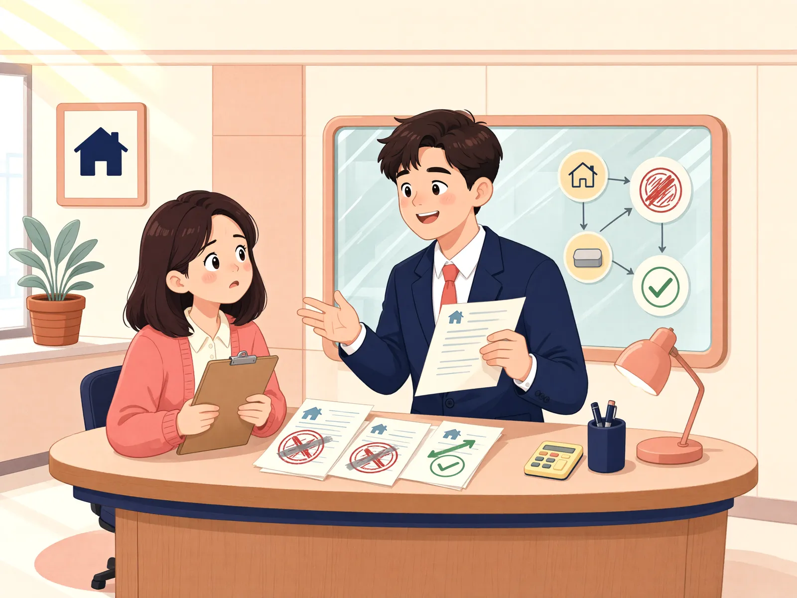 「선순위 근저당권이 말소돼도, 뒤에 설정된 근저당권은 따로 봅니다」 상황을 그린 삽화