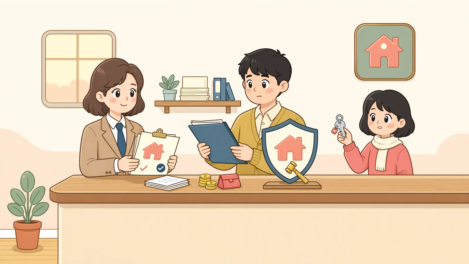 「잔금 전에 바뀐 임차권의 대항력, 매각허가 취소를 신청할 수 있을까」 상황을 그린 삽화