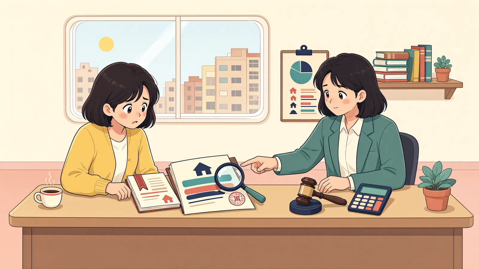 「먼저 배당요구했는데, 경매가 바뀌면 다시 해야 할까」 상황을 그린 삽화