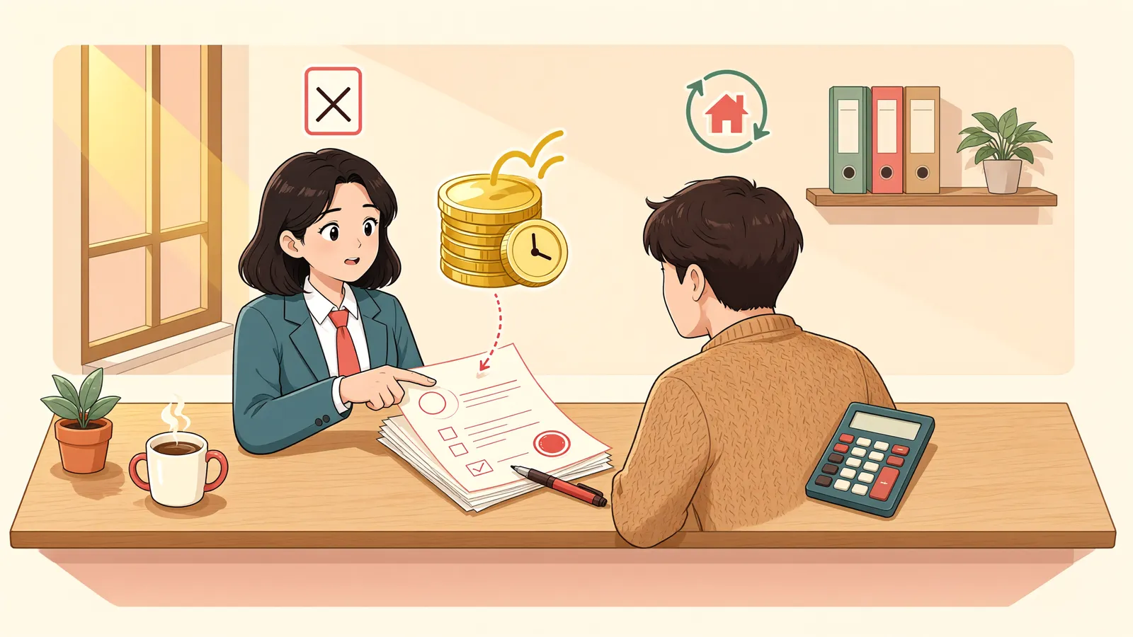 「등기까지 넘겼는데 잔금이 안 들어왔다면」 상황을 그린 삽화
