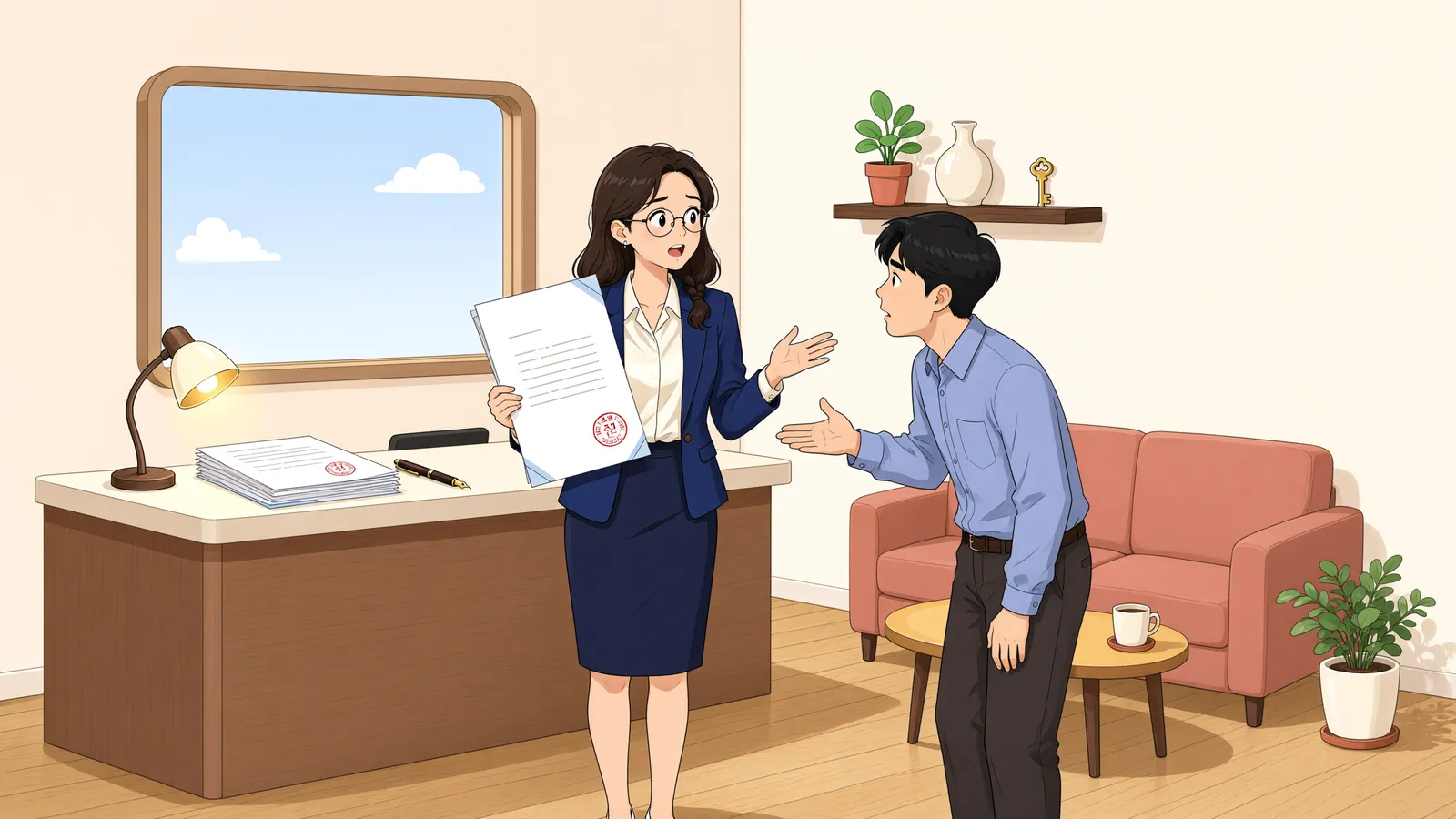 「임차권등기를 해두면 보증금 채권 시효도 멈출까?」 상황을 그린 삽화