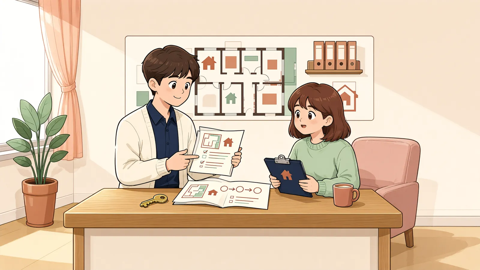 「재매각 직전, 먼저 내면 아직 기회가 있을까」 상황을 그린 삽화