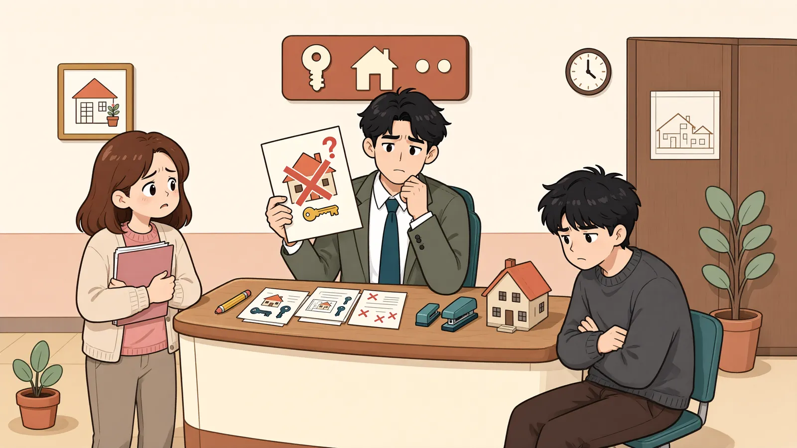 「경계를 알고도 넓힌 창고 진입로, 오래 쓰면 내 땅이 될까」 상황을 그린 삽화