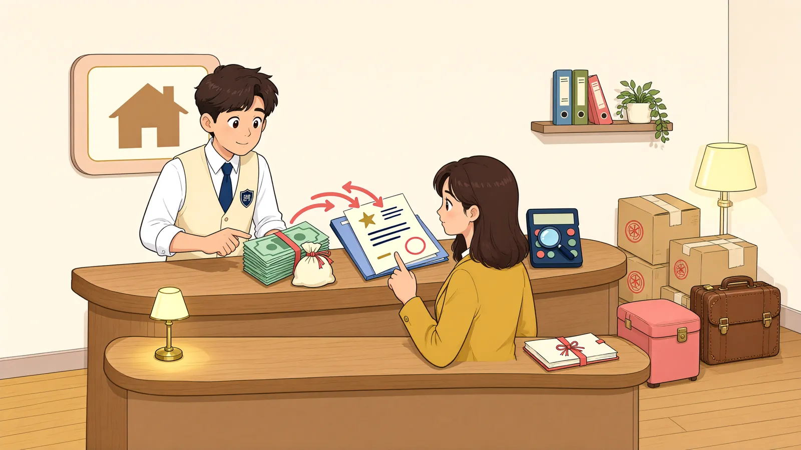 「강제매각 대금이 갚은 돈이 됐다면, 시효는 다시 움직일까」 상황을 그린 삽화