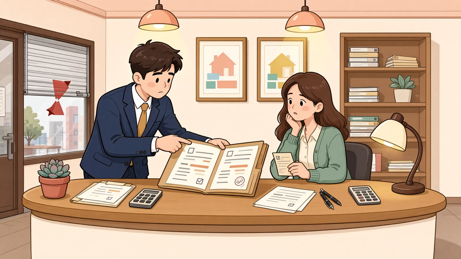 「가게 문을 연 사람과 사업자등록 명의가 다를 때」 상황을 그린 삽화