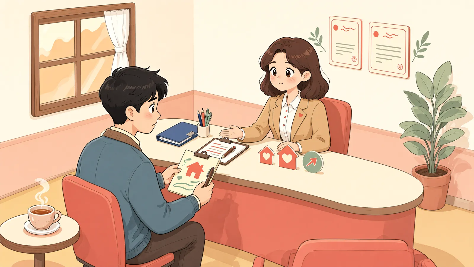 「개인회생을 신청하면 세입자 보증금은 어떻게 적을까」 상황을 그린 삽화