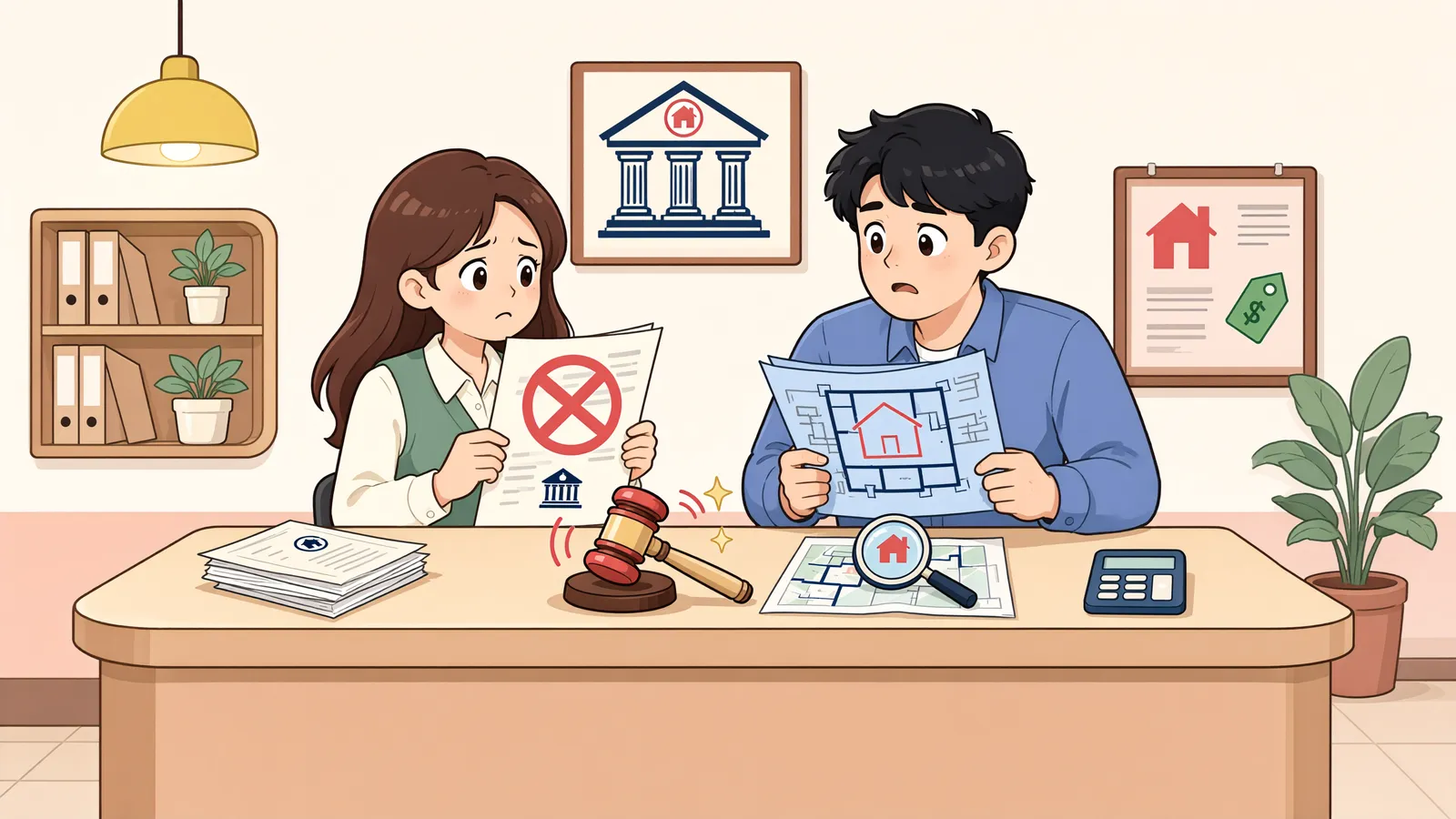 「가압류가 풀린 뒤에도 손해배상을 청구할 수 있을까」 상황을 그린 삽화