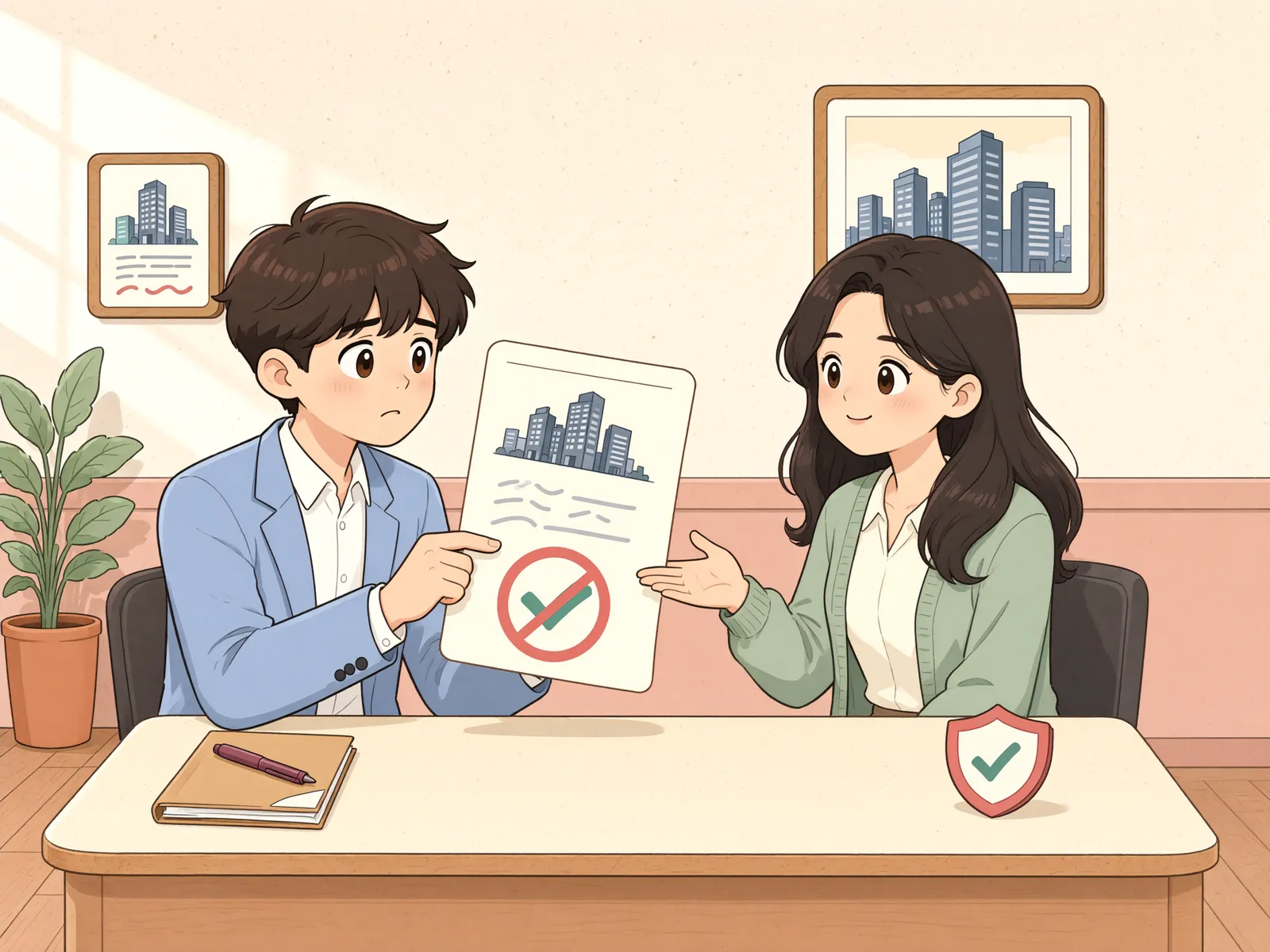 「뒤늦은 합의로 되살린 가등기, 먼저 등기한 매수인에게도 통할까?」 상황을 그린 삽화