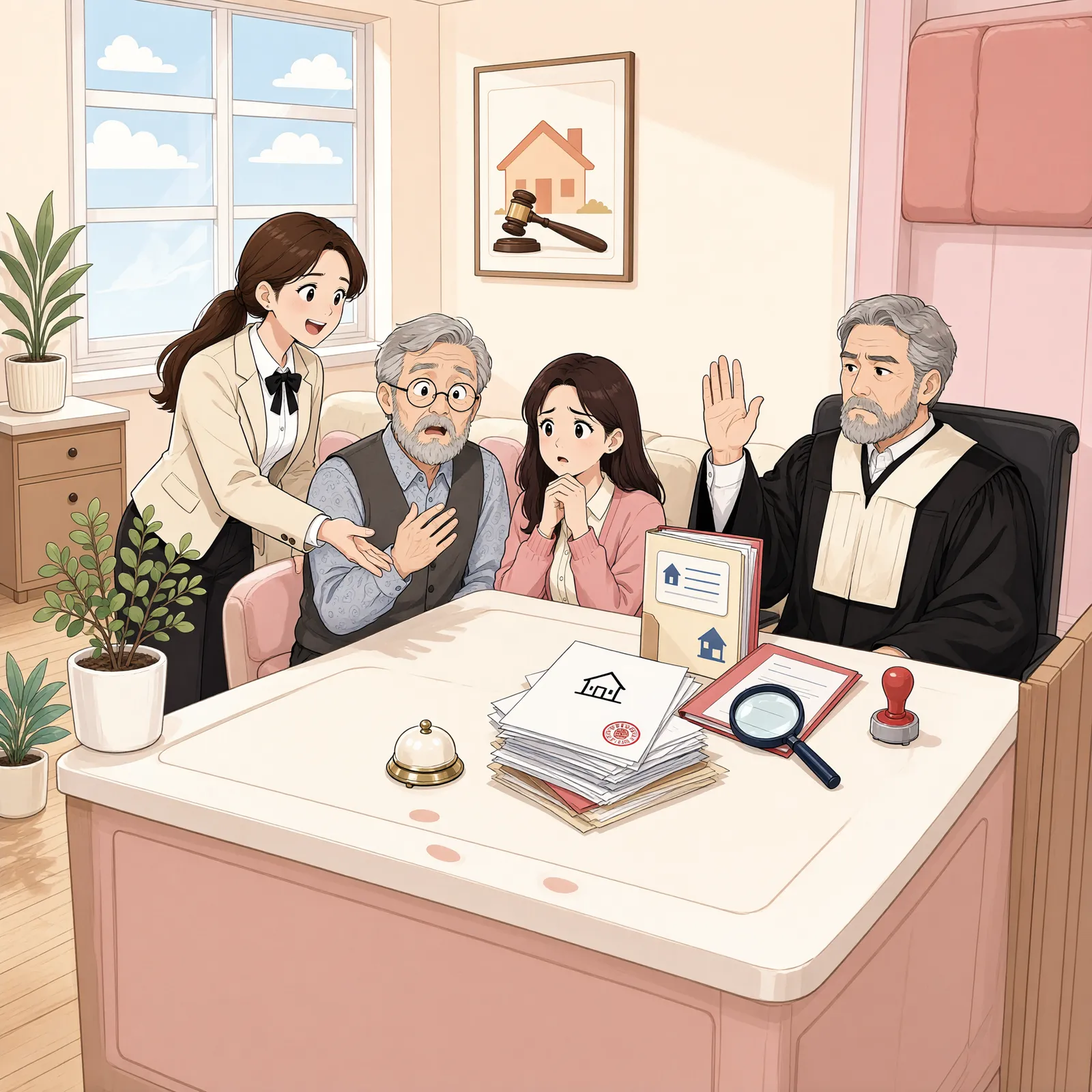 「판결이 났어도 남아 있는 채권, 다른 채권자가 가압류할 수 있을까」 상황을 그린 삽화