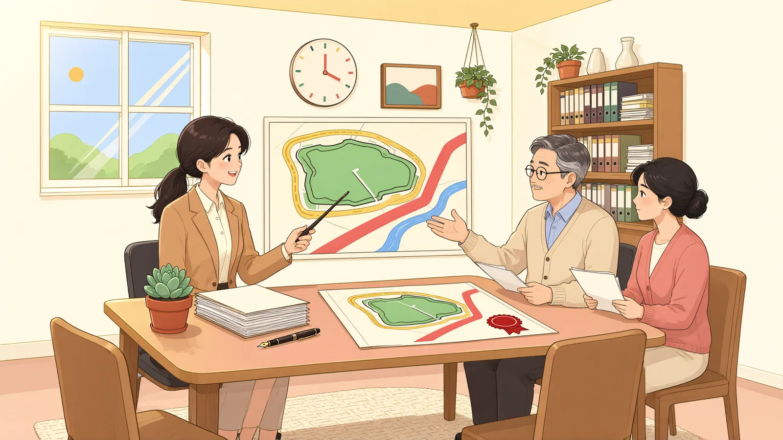 「가등기만 된 토지, 20년 경작자는 무엇을 서둘러야 할까」 상황을 그린 삽화