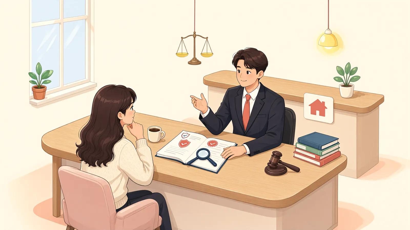 「국가의 항소, 공탁 없이 집행을 멈출 수 있을까」 상황을 그린 삽화