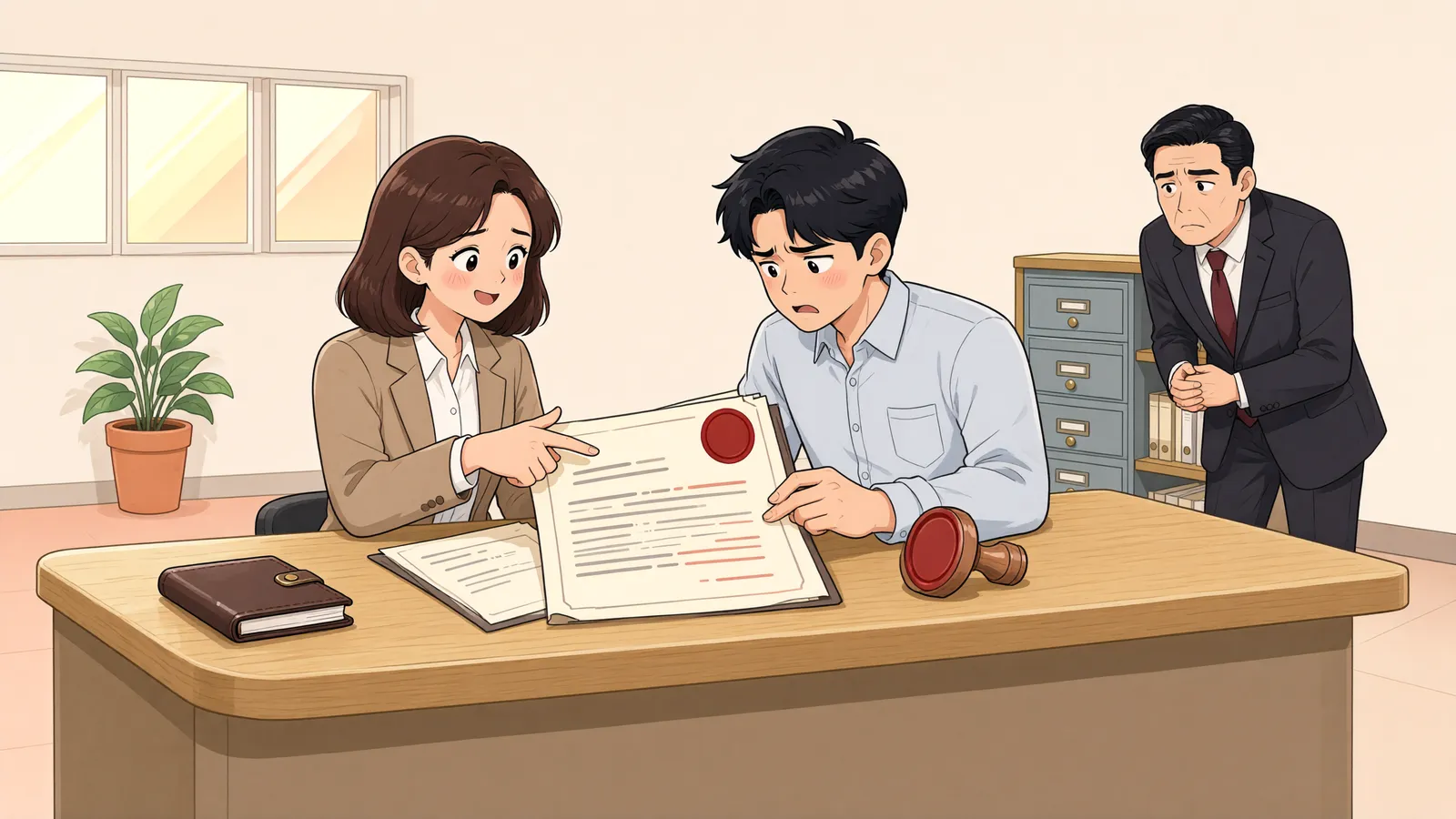 「사라진 선순위 근저당, 후순위 권리자가 있으면 바로 되살릴 수 있을까」 상황을 그린 삽화