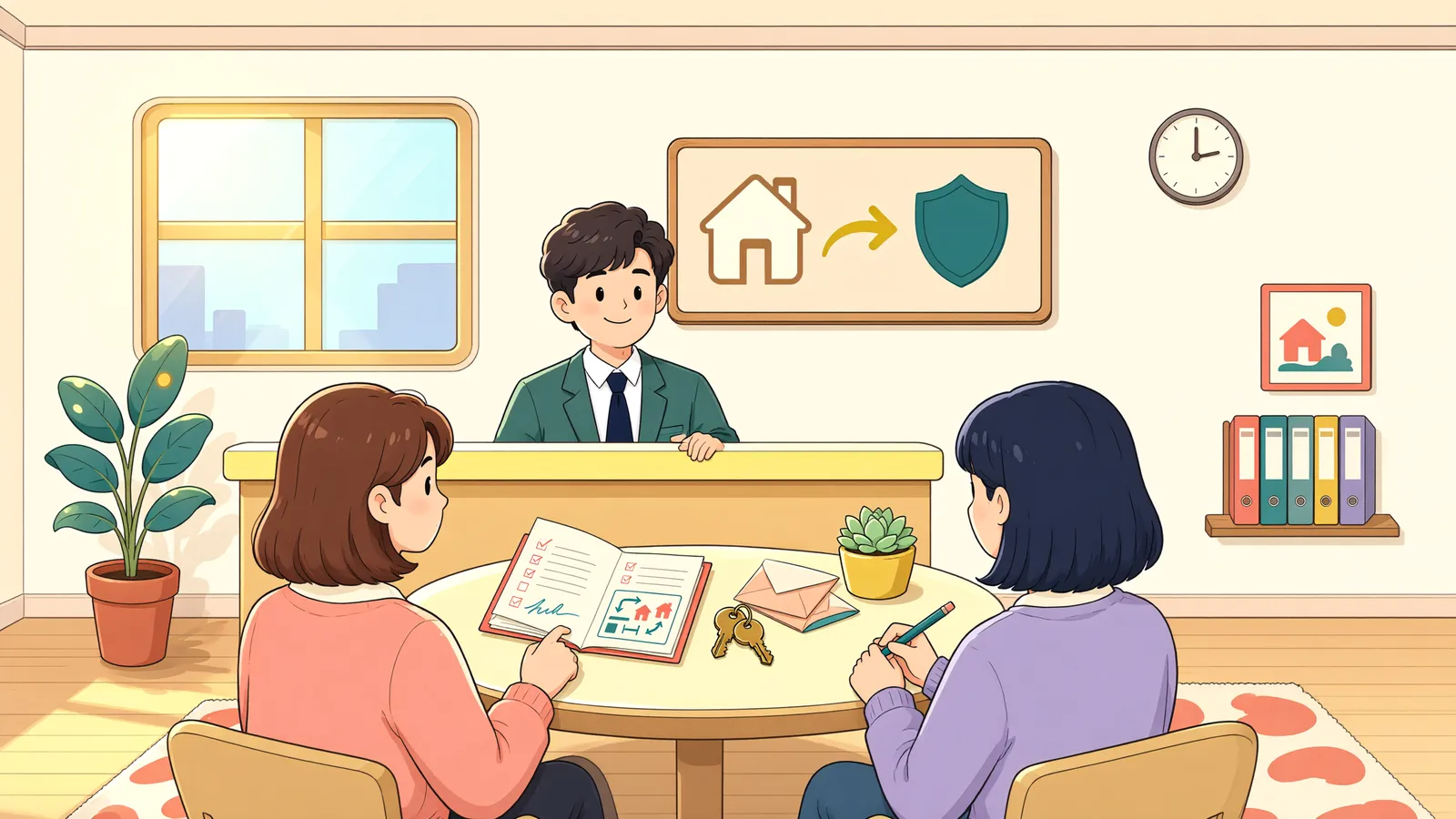 「보증금도 못 받았는데 대항력을 잃는다? 계약서 문구의 효력」 상황을 그린 삽화