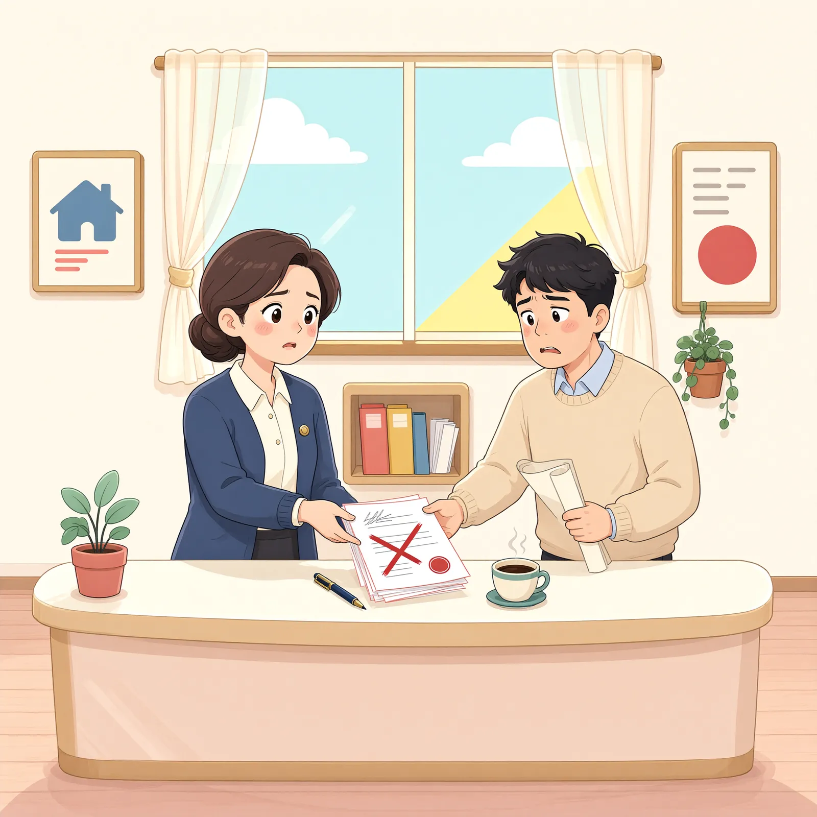「고지하지 않은 병력, 보험금 청구는 어디까지 가능할까」 상황을 그린 삽화
