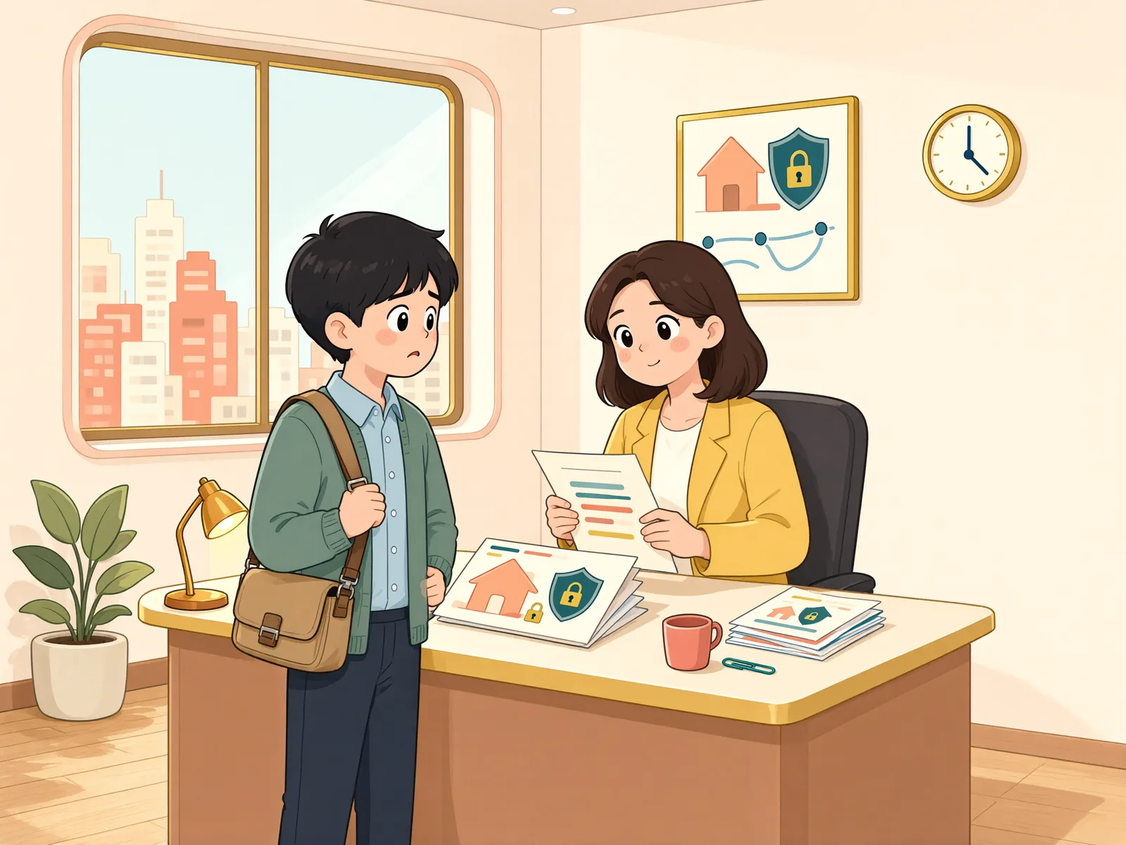 「대지 근저당이 먼저였어도, 아파트 배당 기준은 따로 봅니다」 상황을 그린 삽화