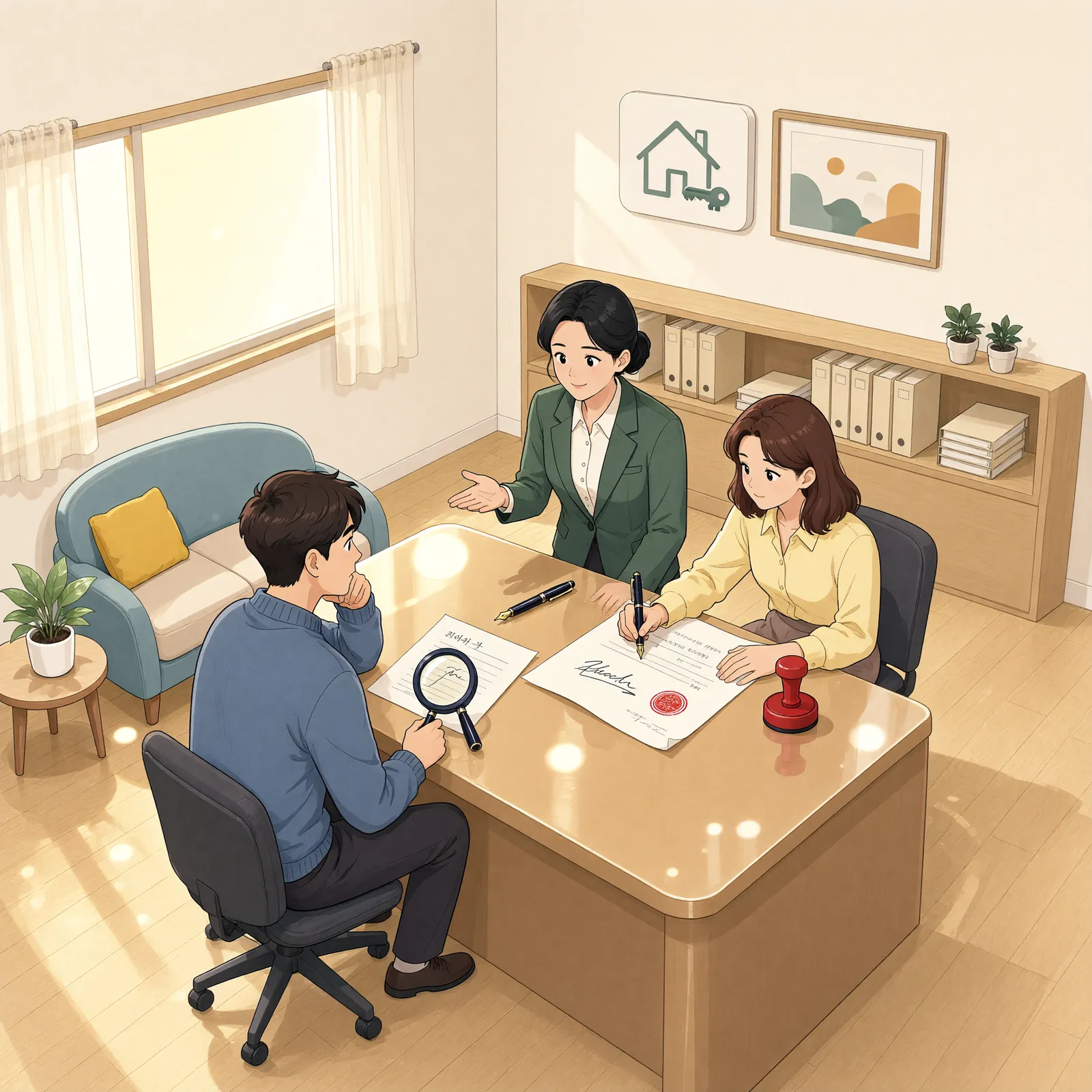 「새 대출인 줄 알았던 연대보증, 취소할 수 있을까」 상황을 그린 삽화