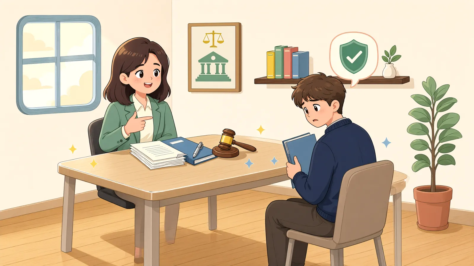 「개인회생 결정, 기각 사유에 따라 불복 방법도 달라집니다」 상황을 그린 삽화