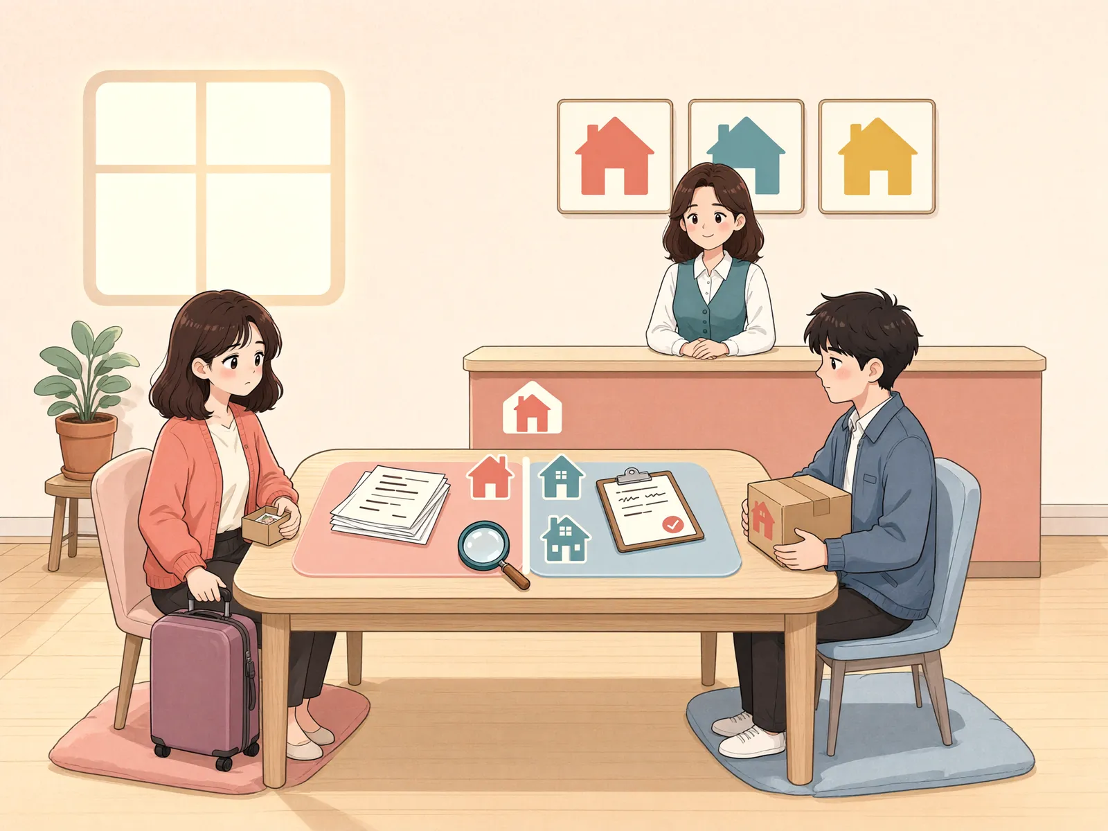 「이혼과 함께 선고된 재산분할, 바로 집행할 수 있을까」 상황을 그린 삽화