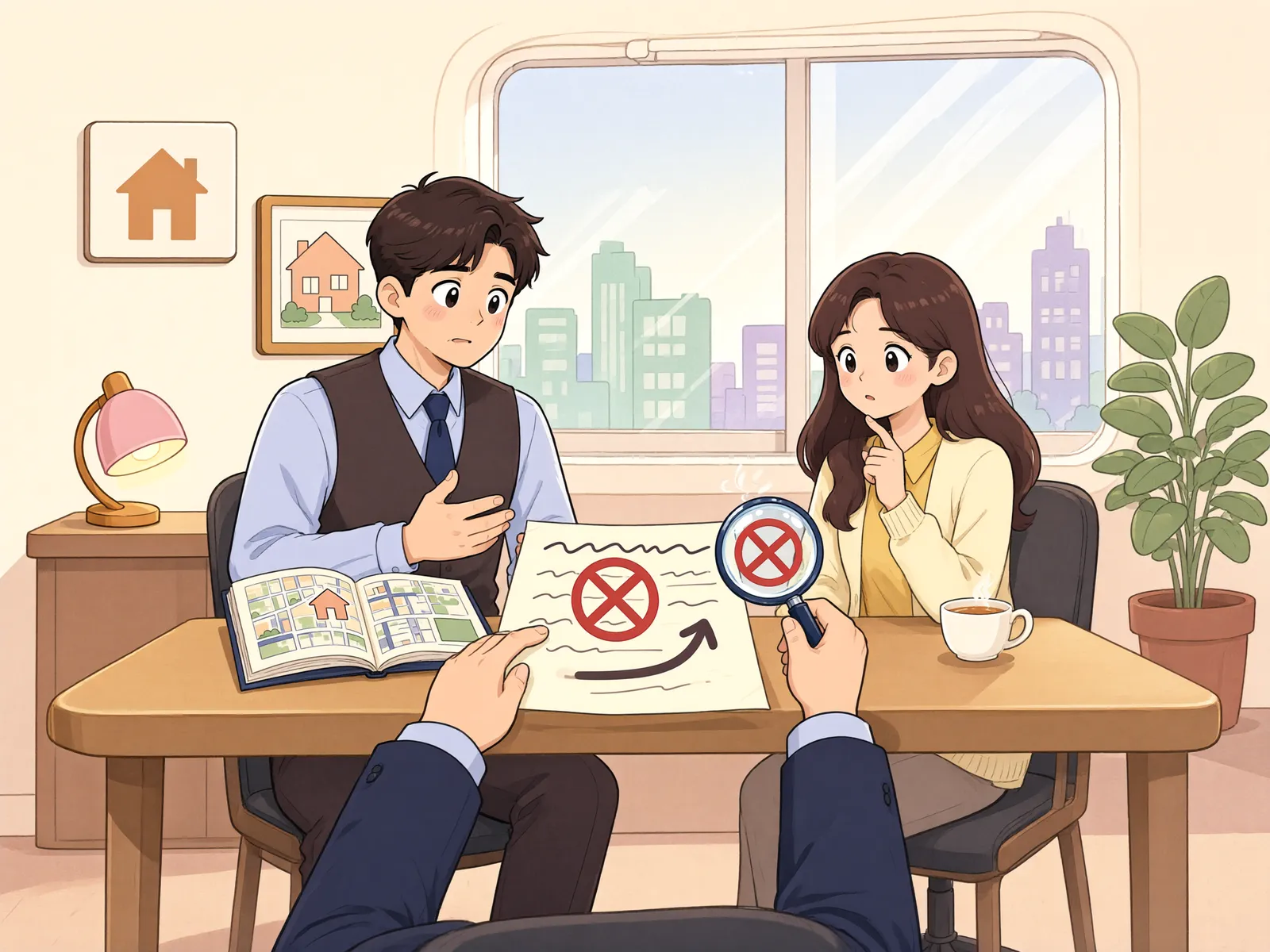 「근저당권 이전등기, 원인만 무효라면 지울 수 있을까」 상황을 그린 삽화