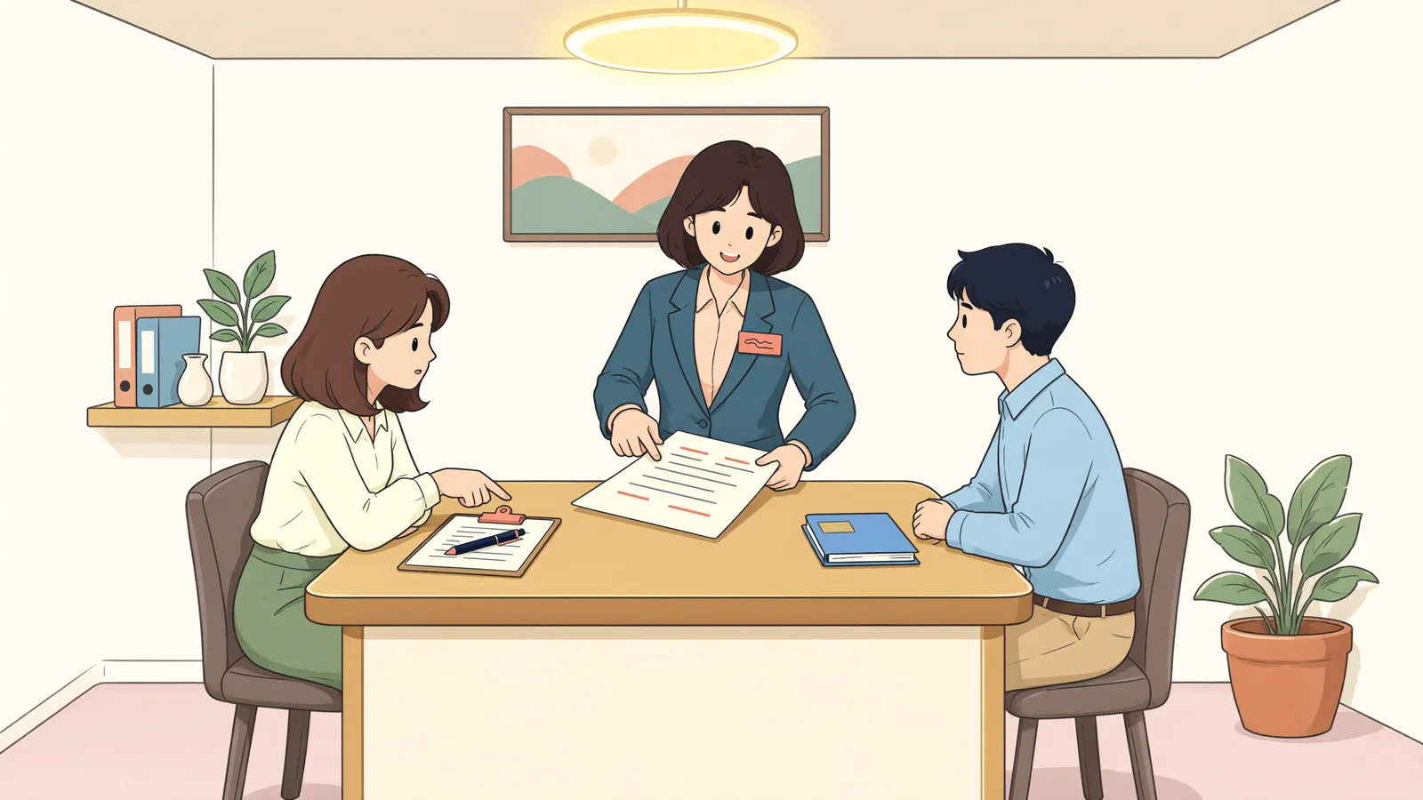 「“사업권을 돌려드릴게요”라는 말만으로 합의해지가 될까」 상황을 그린 삽화