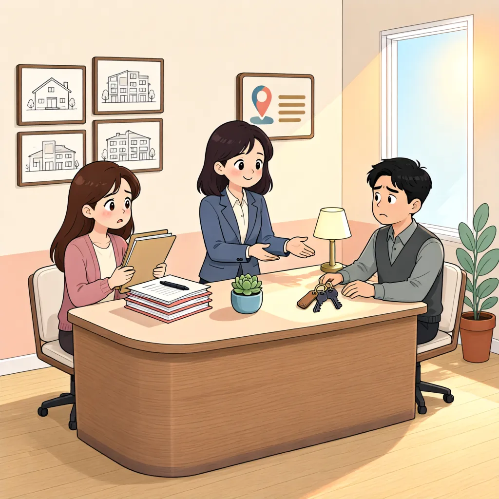 「땅값이 올랐다고 되찾을 수 있을까? 인도청구의 상대방과 기준」 상황을 그린 삽화