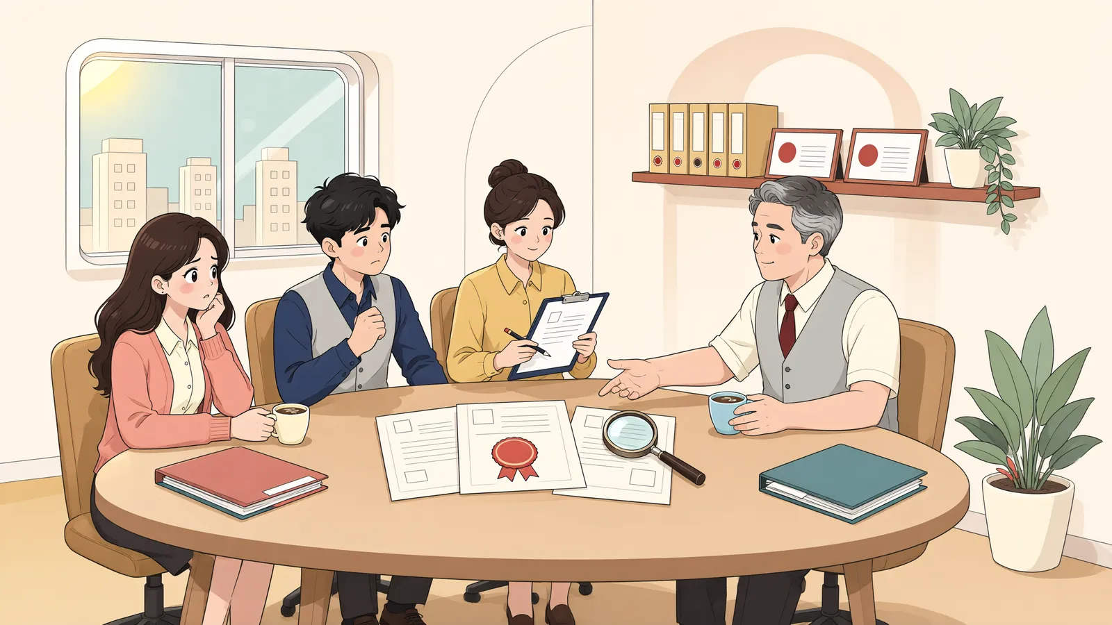 「소유자가 사망한 뒤 설정된 근저당권, 상속인이 동의했다면」 상황을 그린 삽화