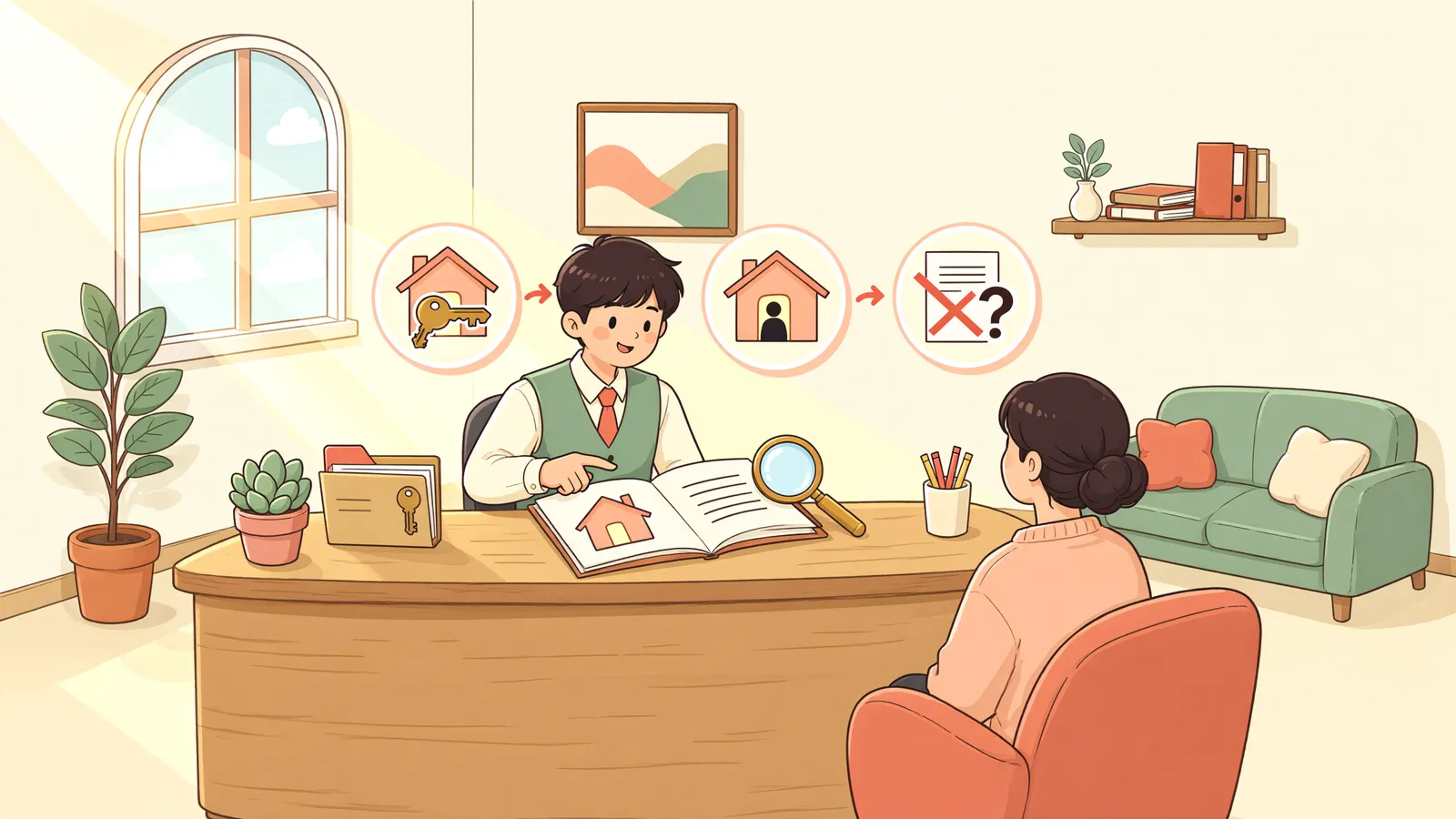 「공사대금 못 받은 시공업자, 집에 살면 유치권이 사라질까」 상황을 그린 삽화