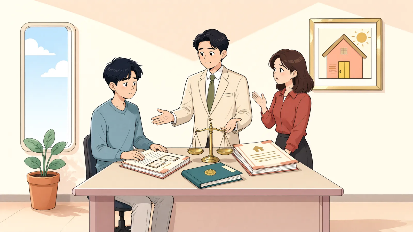 「이미 소송한 권리, 채권자가 다시 대신 행사할 수 있을까」 상황을 그린 삽화