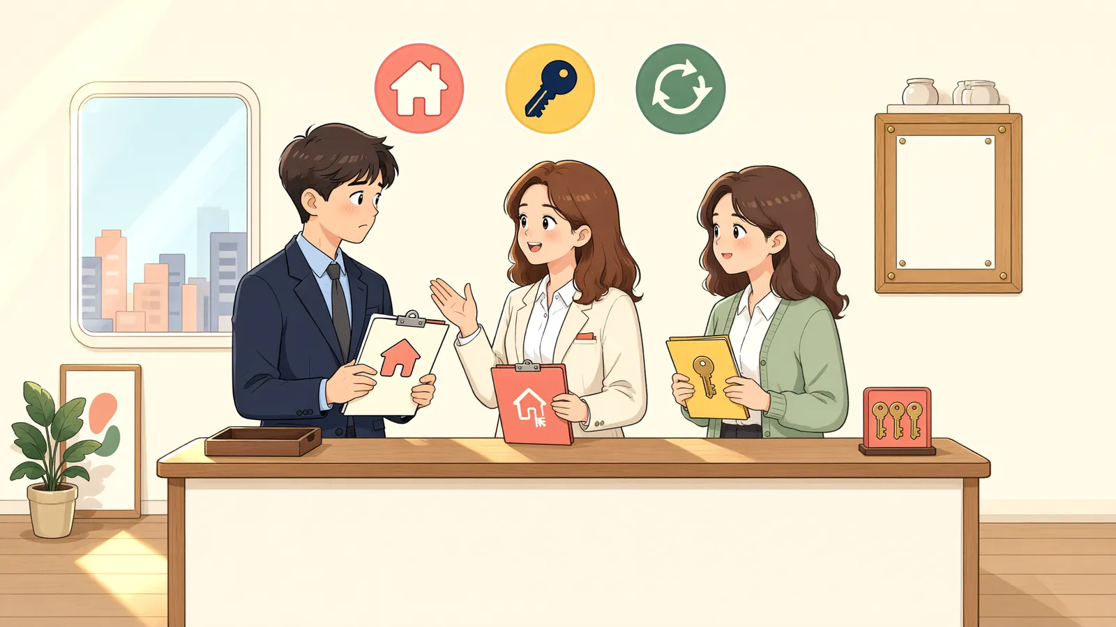 「조합설립인가 뒤 주택을 팔았다면, 조합원 자격은 몇 개일까」 상황을 그린 삽화
