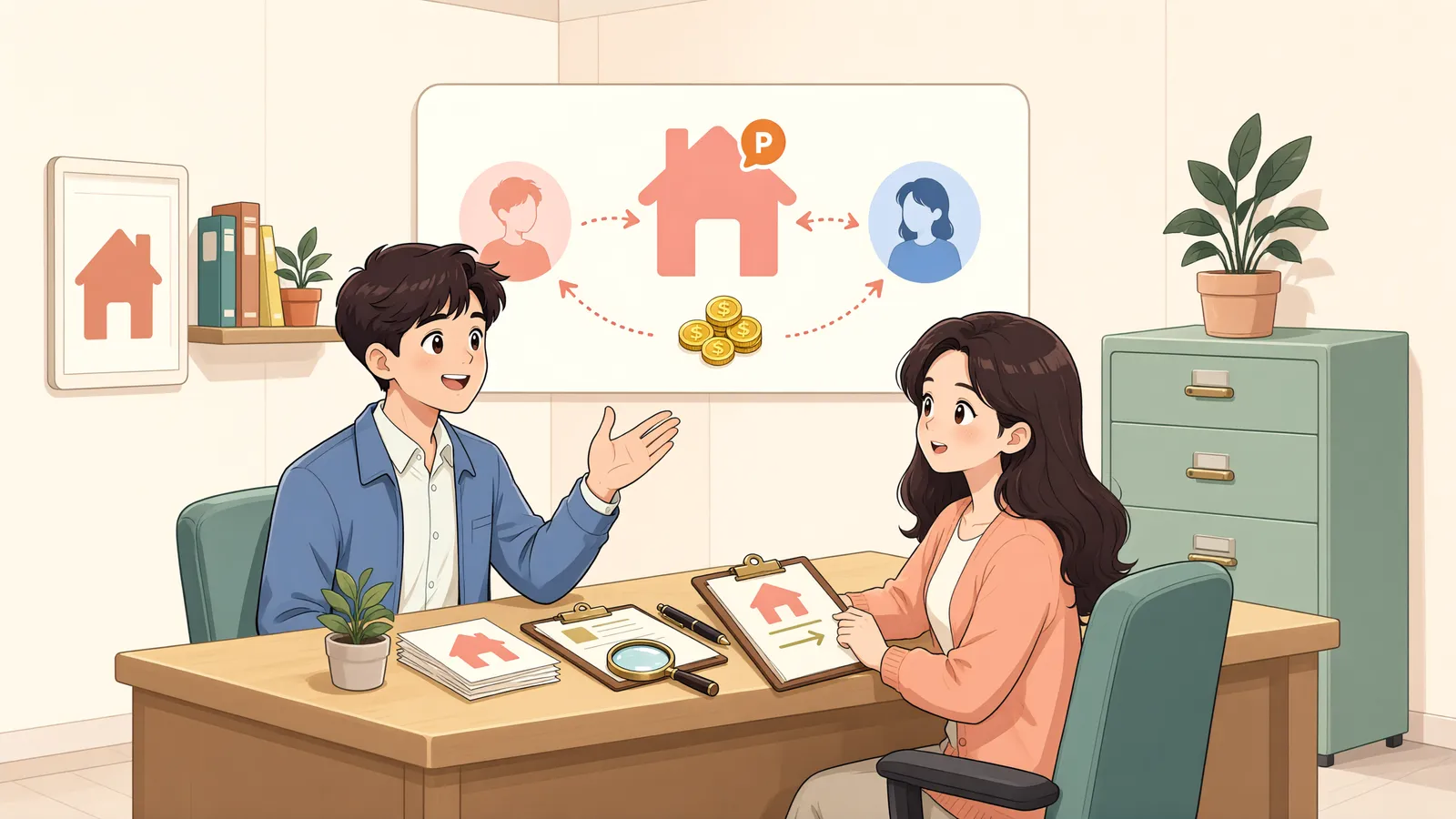 「무단 설치 공작물, 누구에게 책임을 물을 수 있을까」 상황을 그린 삽화