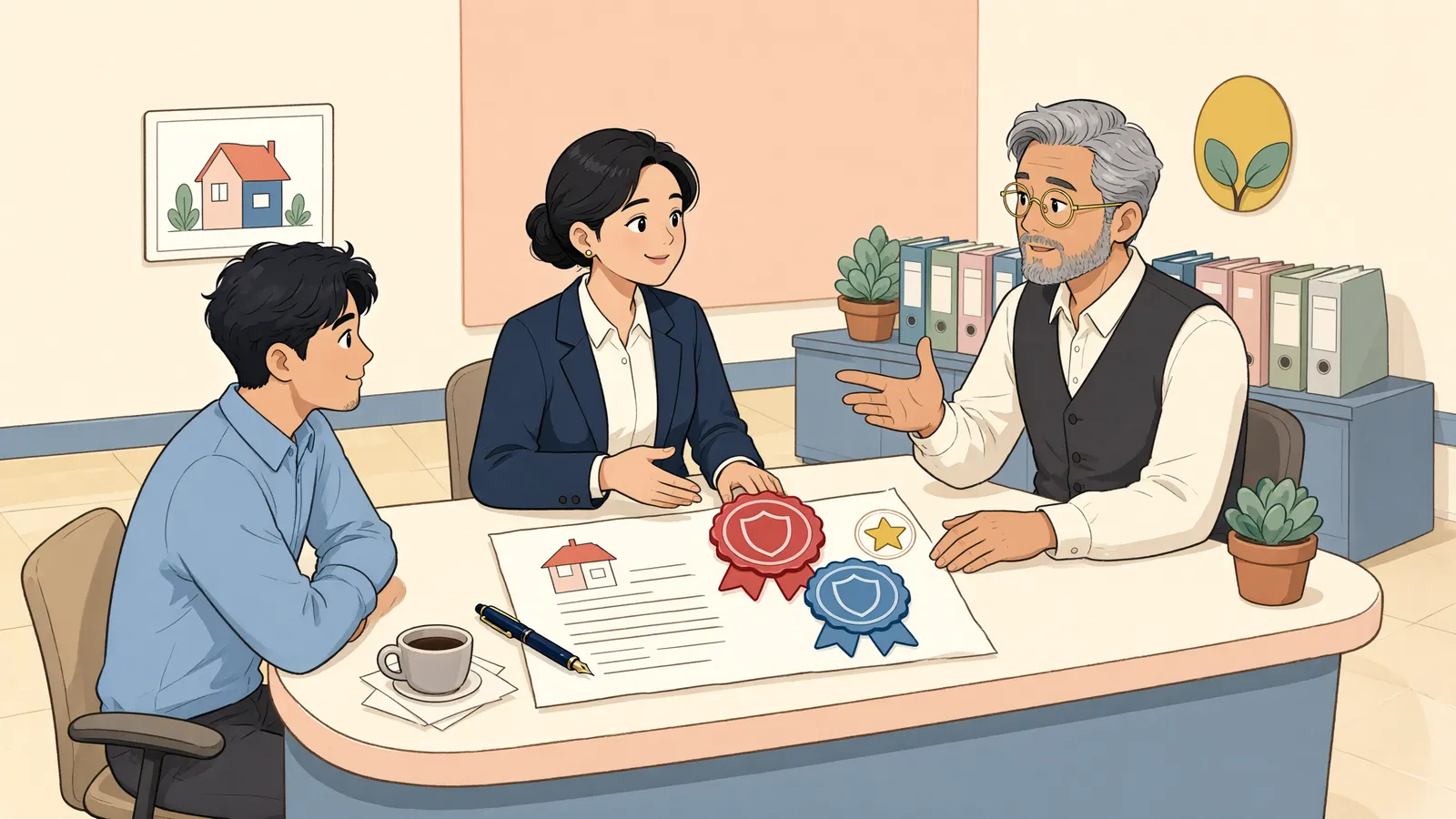 「먼저 받은 가처분이면 뒤의 가압류보다 앞설까?」 상황을 그린 삽화