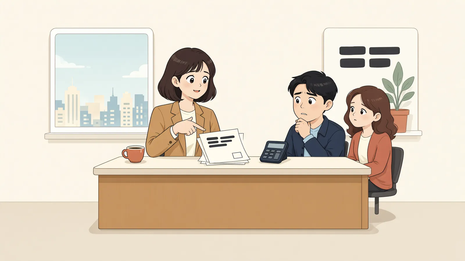「수출 중단으로 공사가 늦어졌다면, 지체상금도 면할 수 있을까」 상황을 그린 삽화