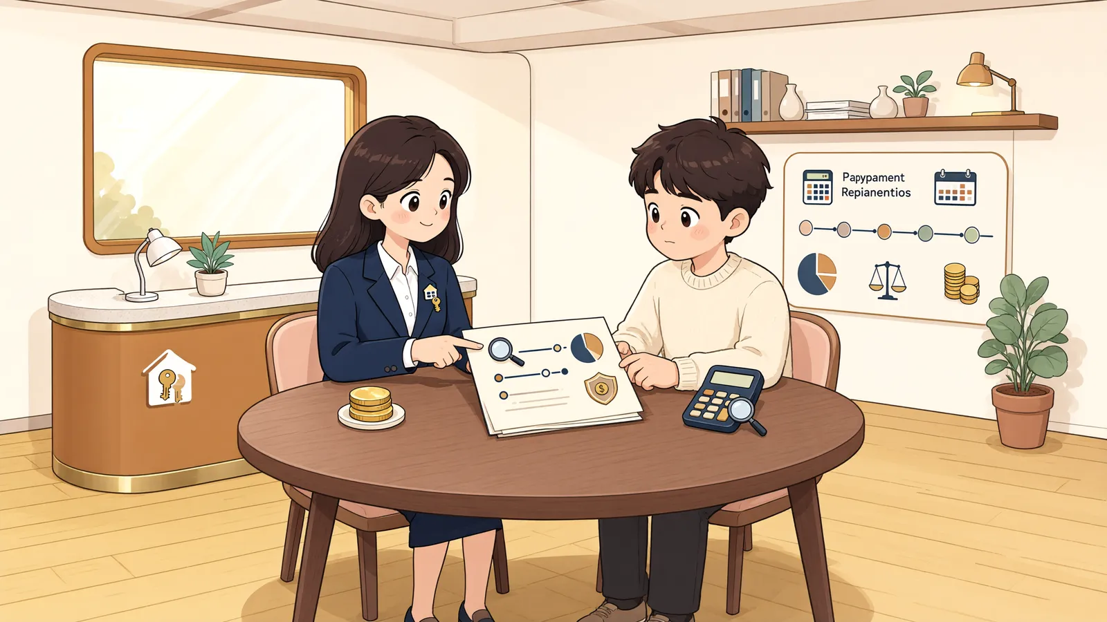「개인회생 변제기간, 언제나 5년일까요?」 상황을 그린 삽화