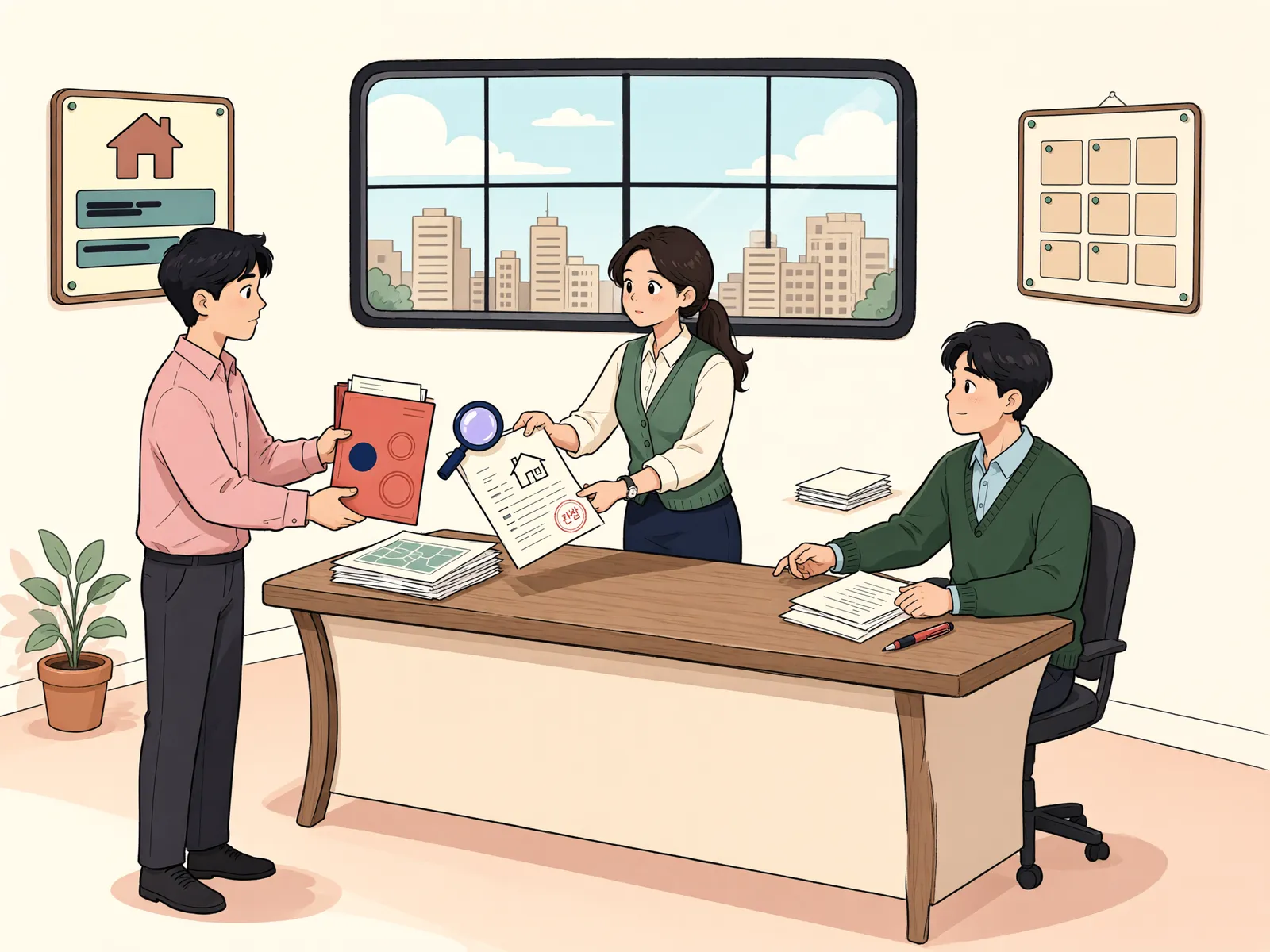 「채권을 넘겨받았는데, 바로 추심 소송을 할 수 있을까?」 상황을 그린 삽화