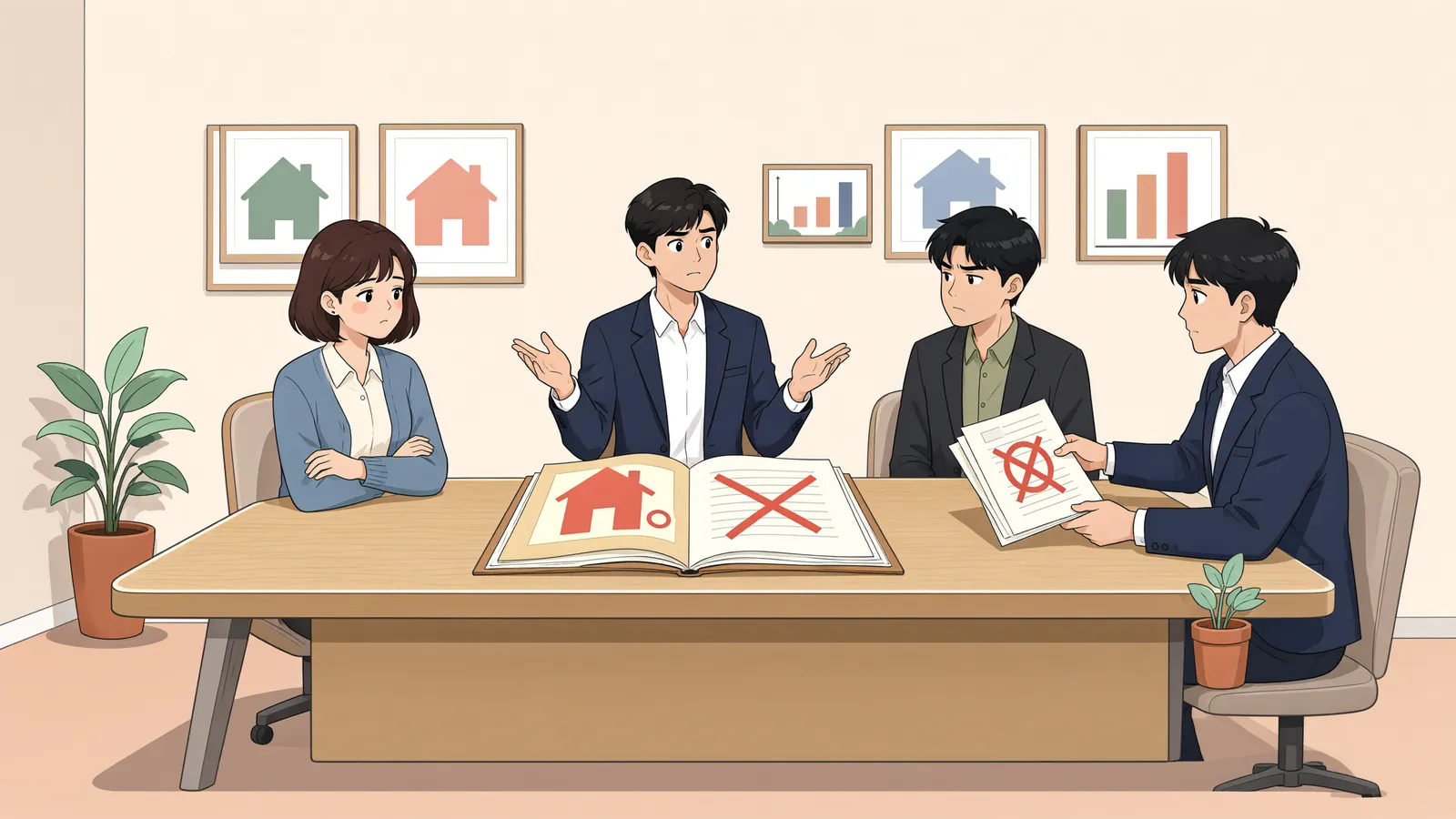 「이혼하며 넘긴 아파트, 채권자가 되돌릴 수 있을까?」 상황을 그린 삽화