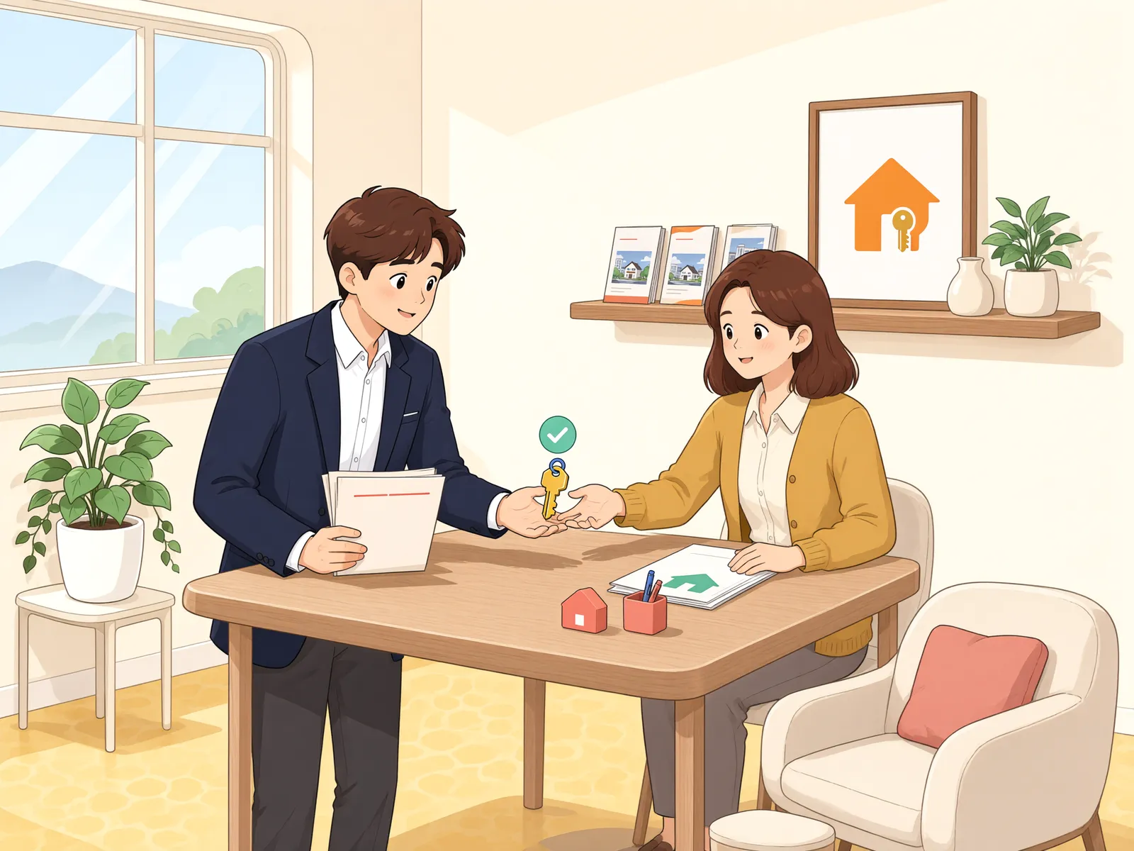 「등기 전인데도 차임은 채권자에게? 가등기담보 청산 뒤의 사용·수익권」 상황을 그린 삽화