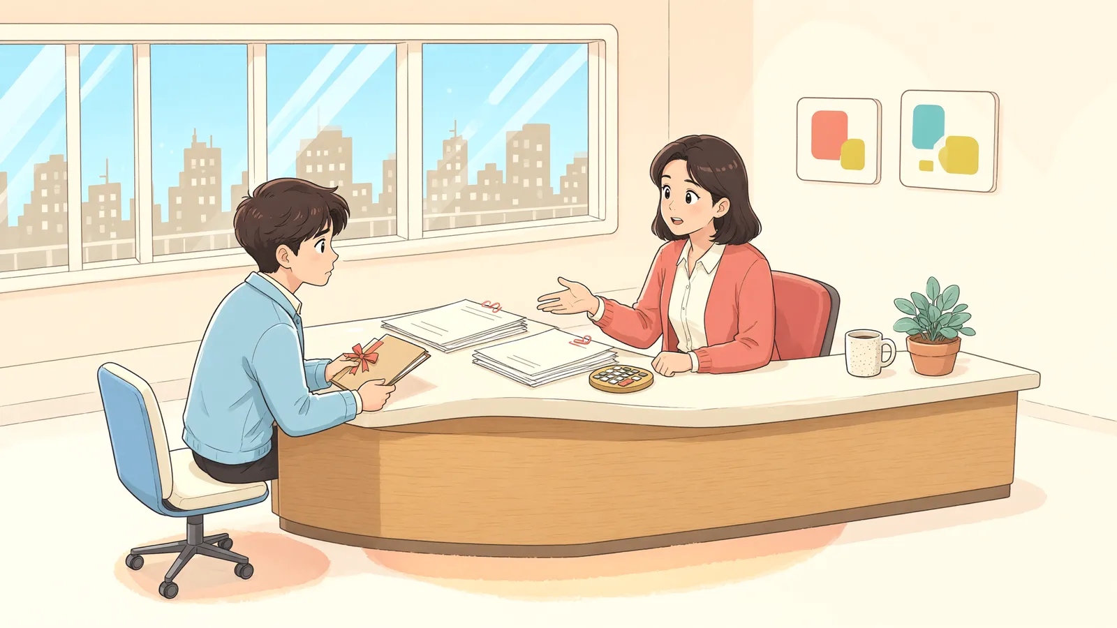 「12% 오른 월세, 초과분은 돌려받을 수 있을까」 상황을 그린 삽화