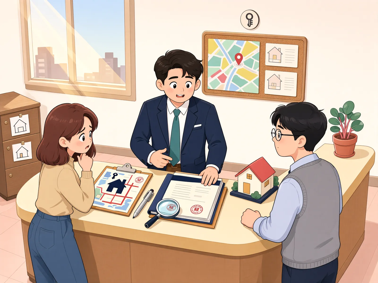 「가처분을 받았는데도 건물 명의가 바뀌었다면」 상황을 그린 삽화