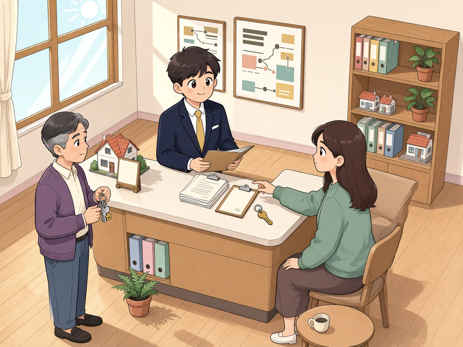 「세금 압류 뒤 시작된 공사, 경매 매수인에게 유치권을 주장할 수 있을까」 상황을 그린 삽화