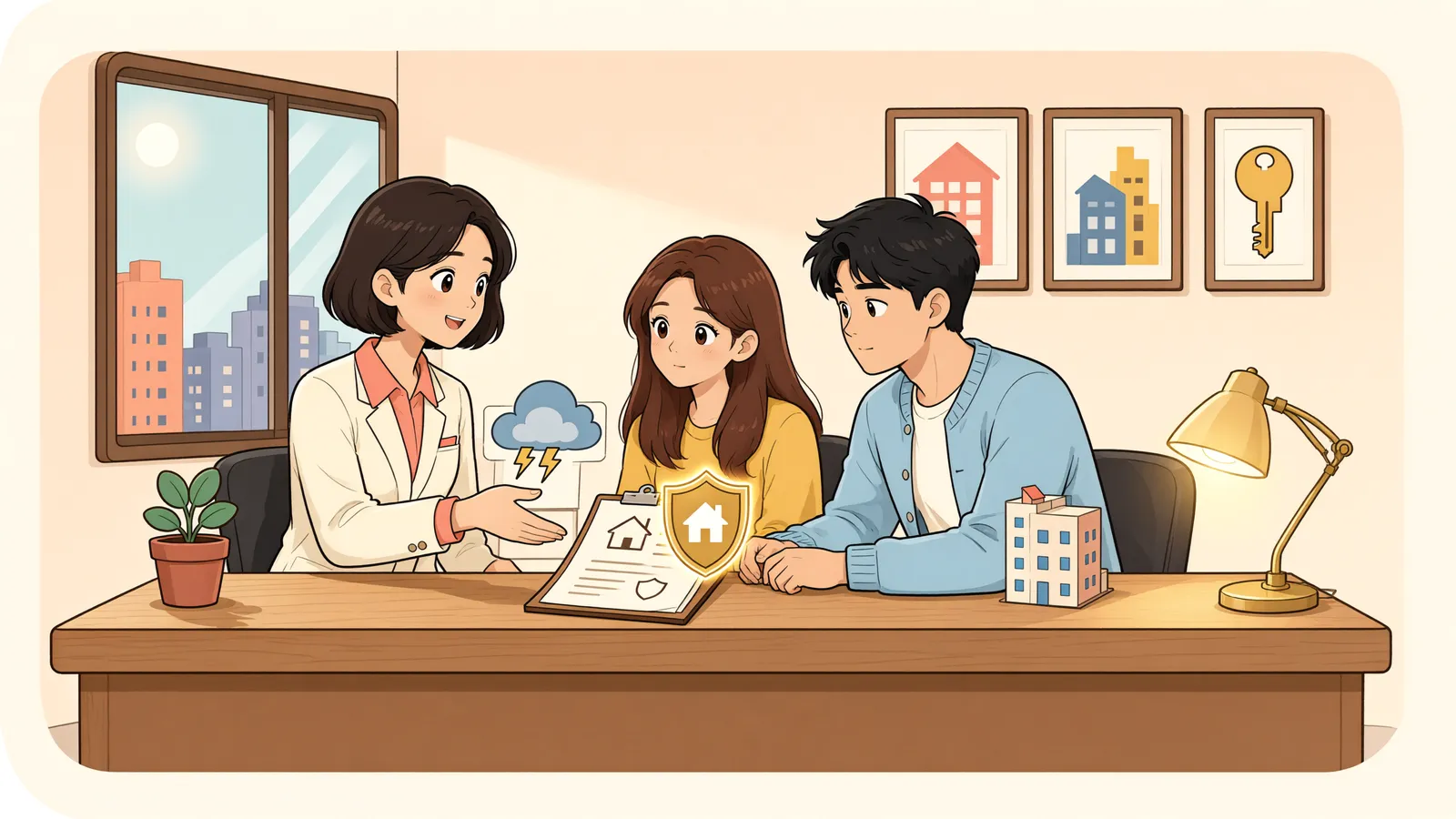 「시사회에 나오지 않은 발주사, 영상 제작비는 지급해야 할까」 상황을 그린 삽화