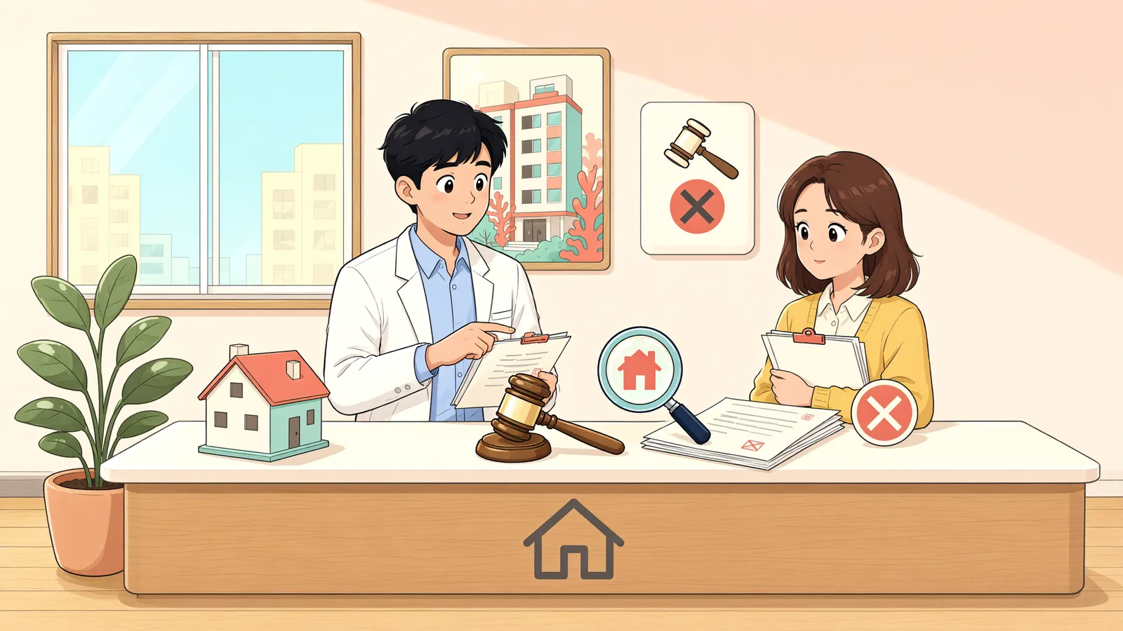 「도매시장 경매 당근에 하자가 생겼다면」 상황을 그린 삽화