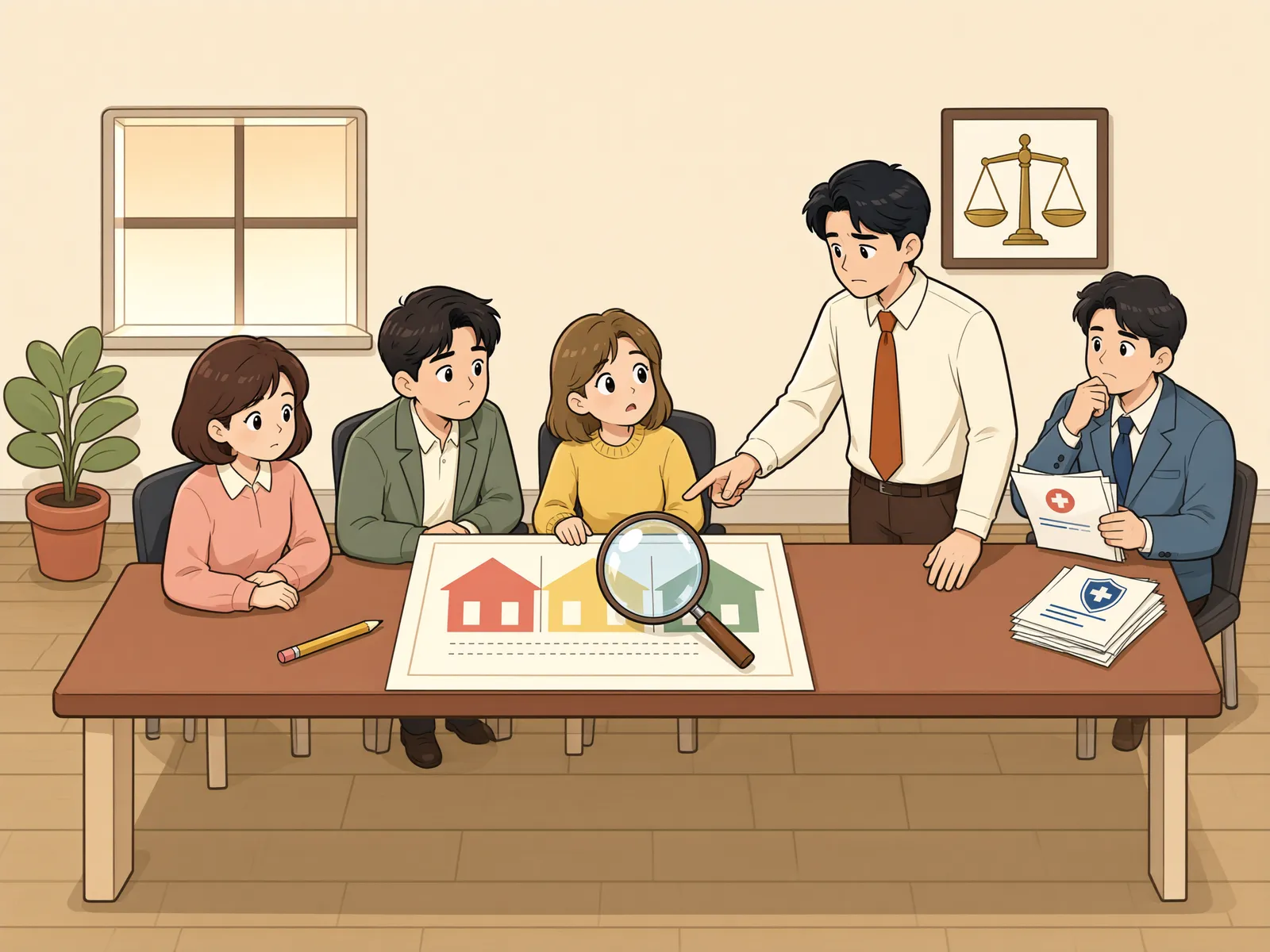 「상속분을 넘긴 협의, 채권자가 되돌릴 수 있을까」 상황을 그린 삽화