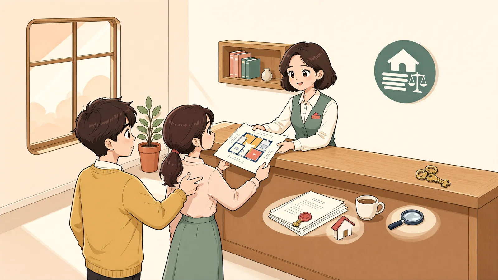 「법인 명의로 빌린 집, 직원이 입주하면 대항력이 생길까?」 상황을 그린 삽화