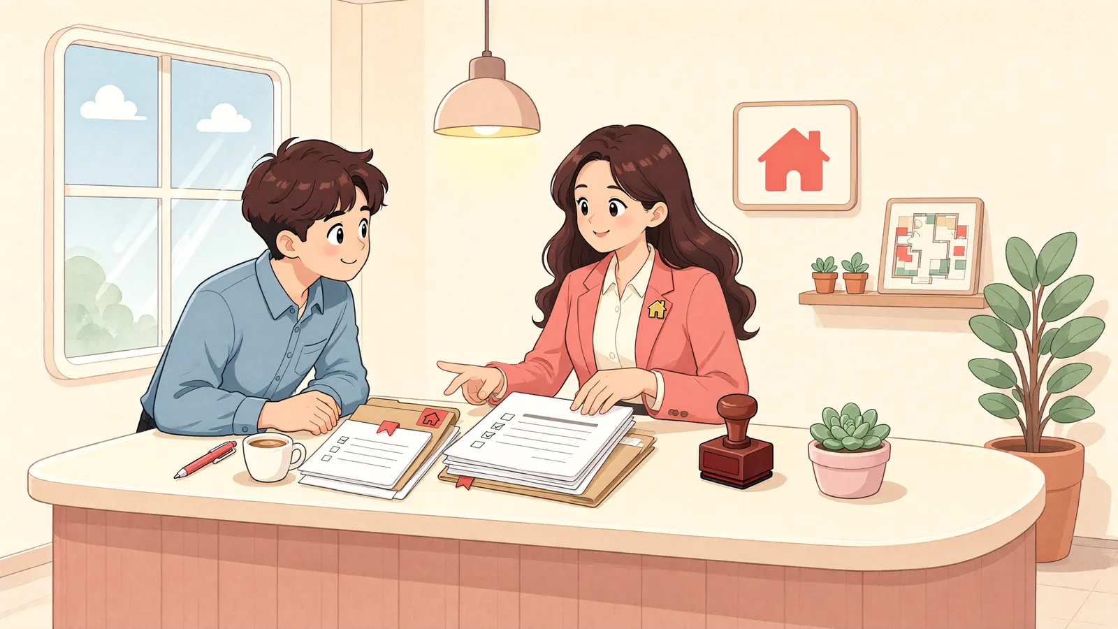 「도면이 빠졌어도, 점포 위치가 보이면 대항력은?」 상황을 그린 삽화