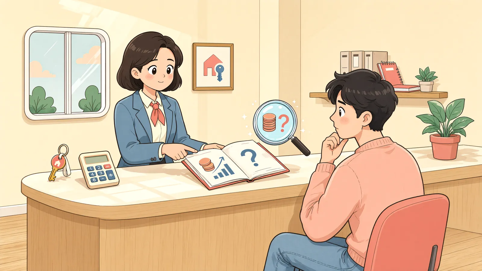 「카드 결제 영수증은 남았지만, 커피기계는 없었다」 상황을 그린 삽화