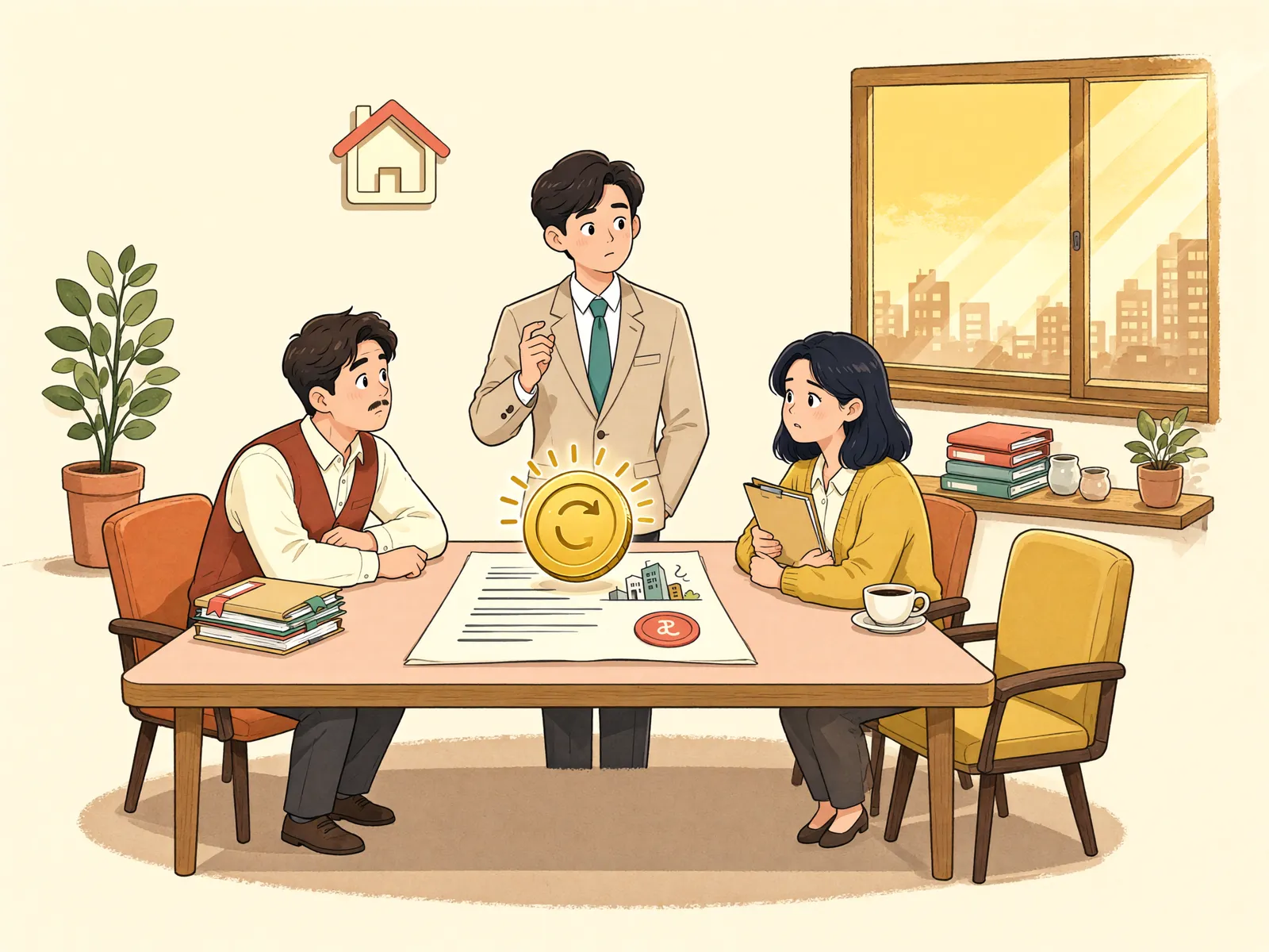 「잘 키운 가게, 권리금으로 이어질까」 상황을 그린 삽화