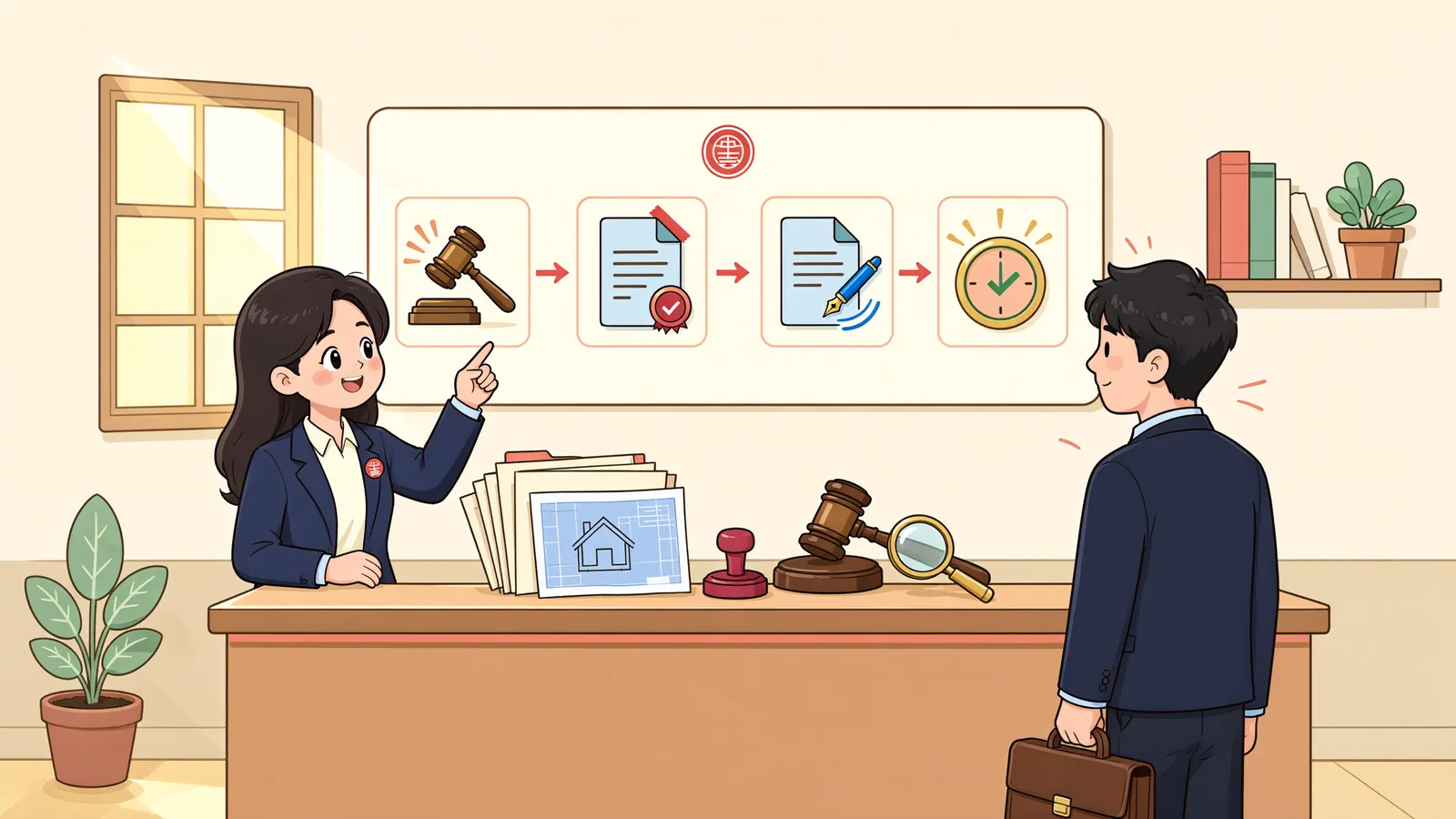 「이름 한 글자 빠진 압류명령, 효력은 언제부터일까」 상황을 그린 삽화