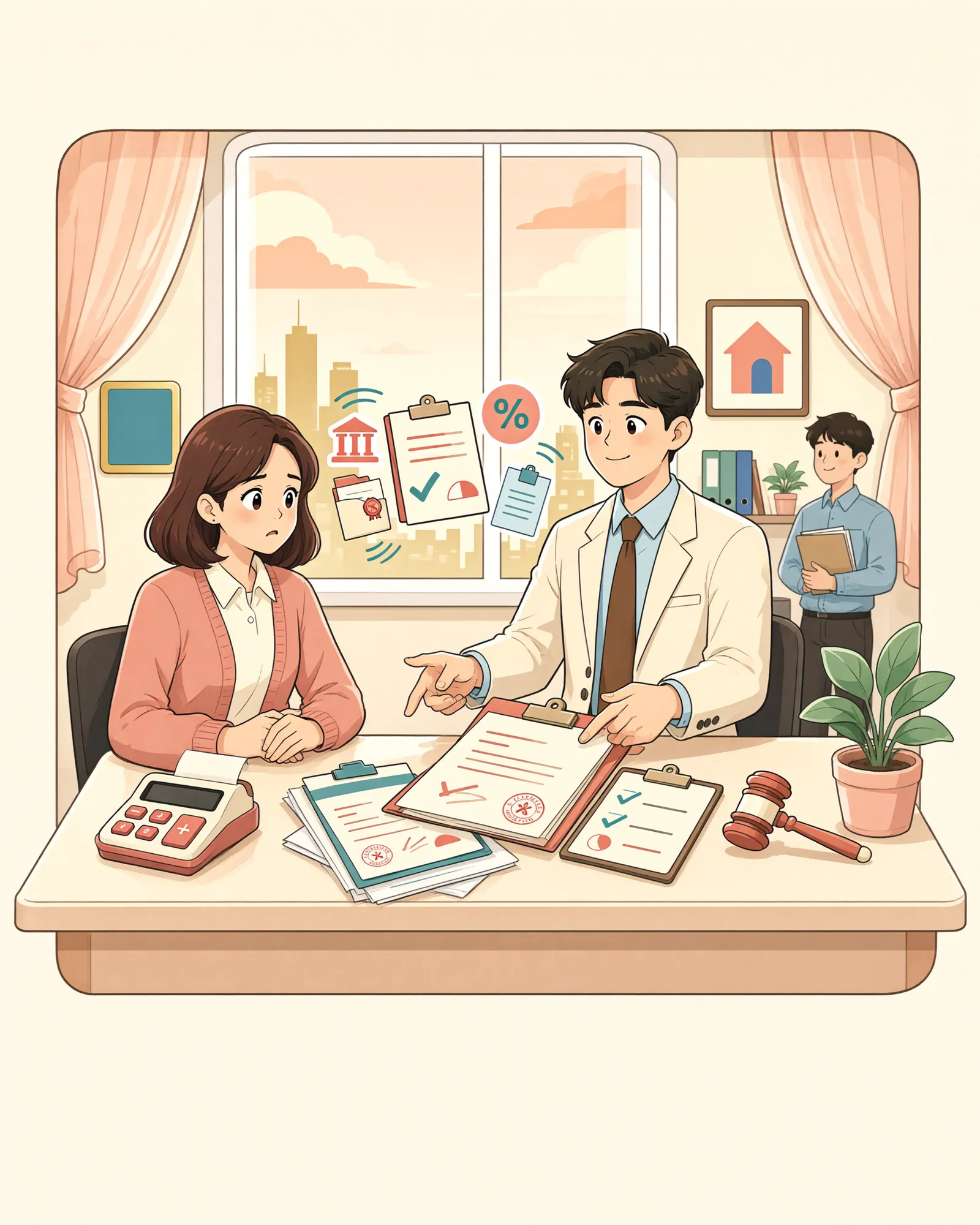 「지급명령 일부가 뒤집히면, 소촉법 이율은 어디까지 붙을까」 상황을 그린 삽화