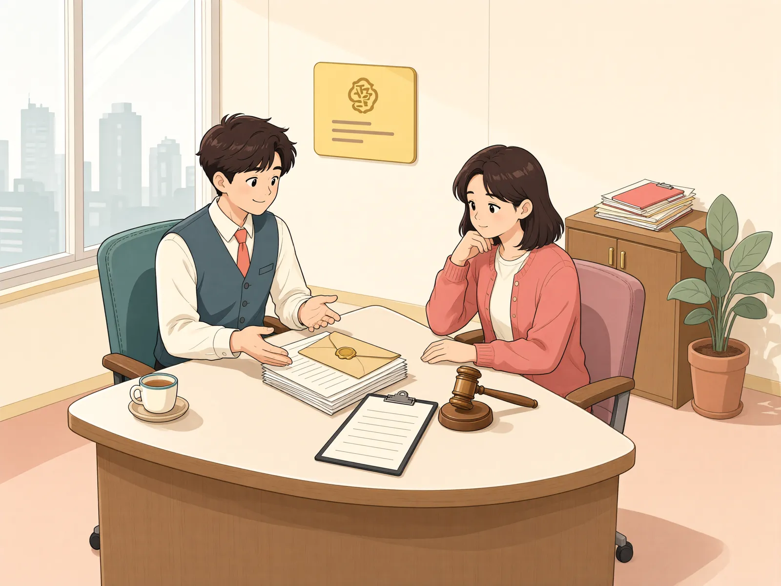 「몰랐던 강제집행, 시효이익 포기로 볼 수 있을까」 상황을 그린 삽화