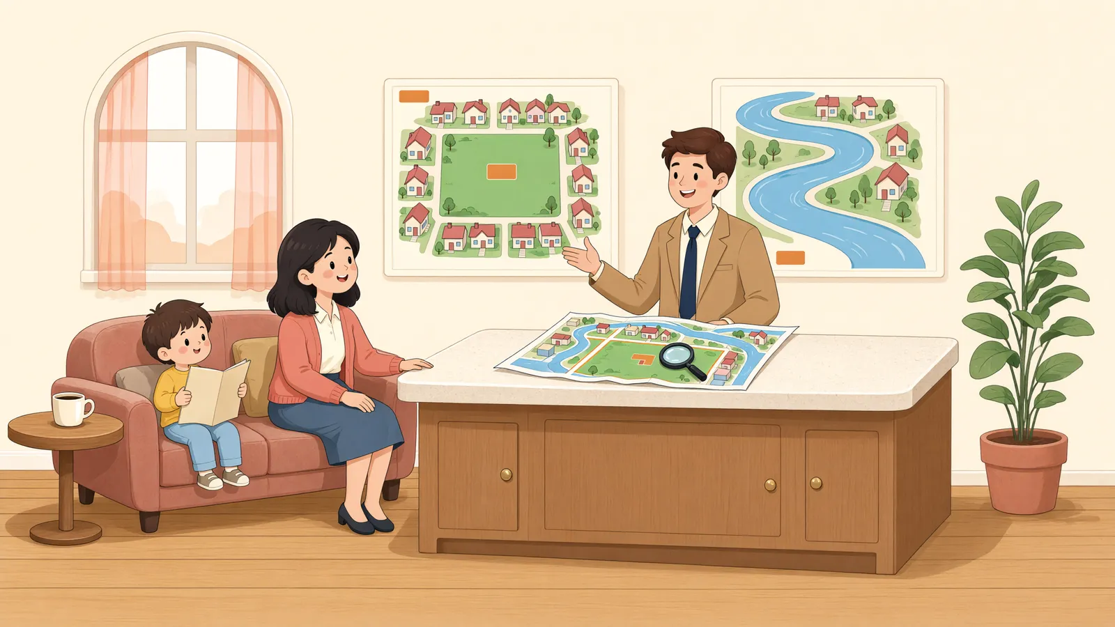 「강물이 덮은 땅, 소유권도 사라질까」 상황을 그린 삽화